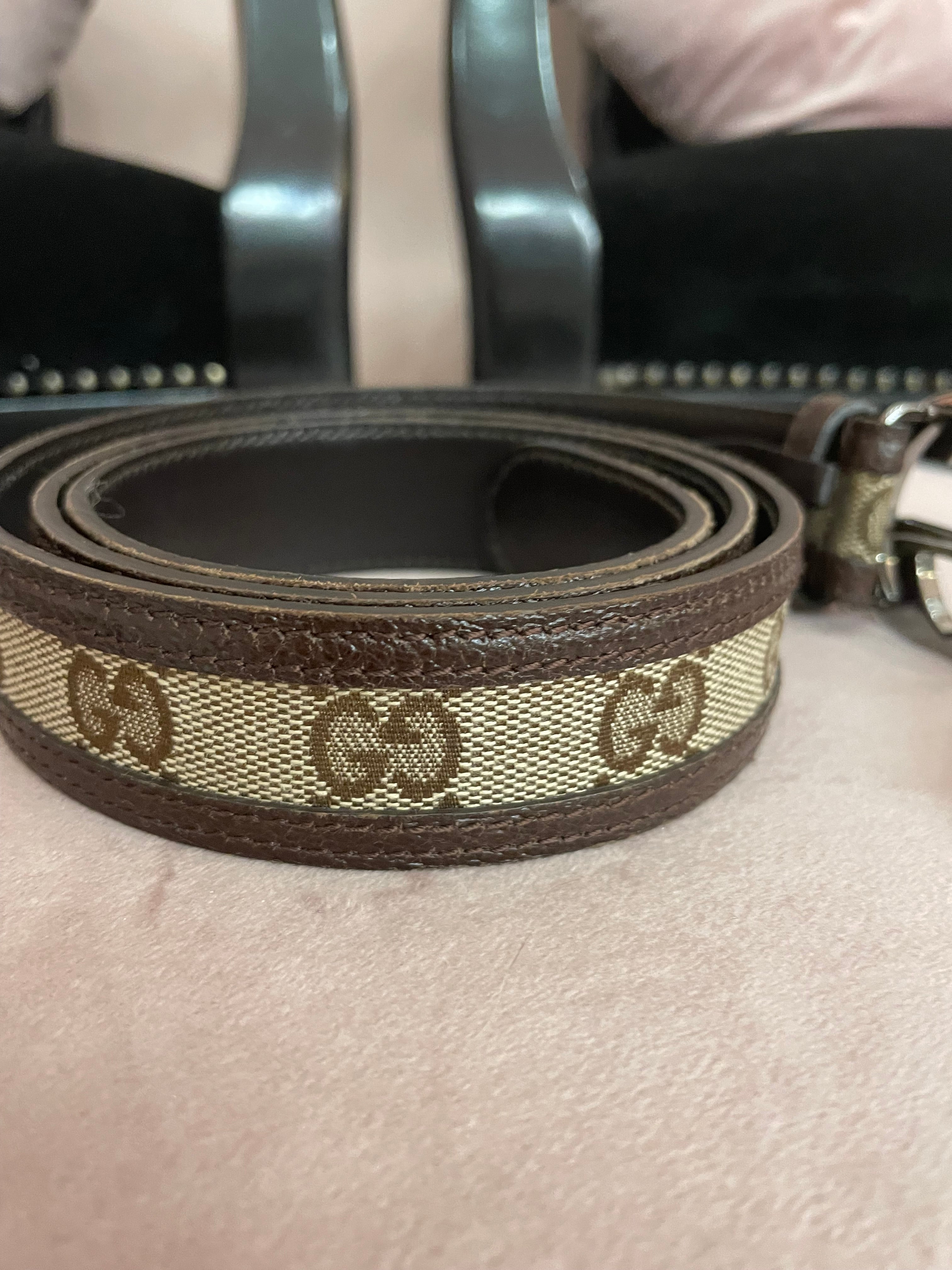 Cintura Gucci interlocking marrone