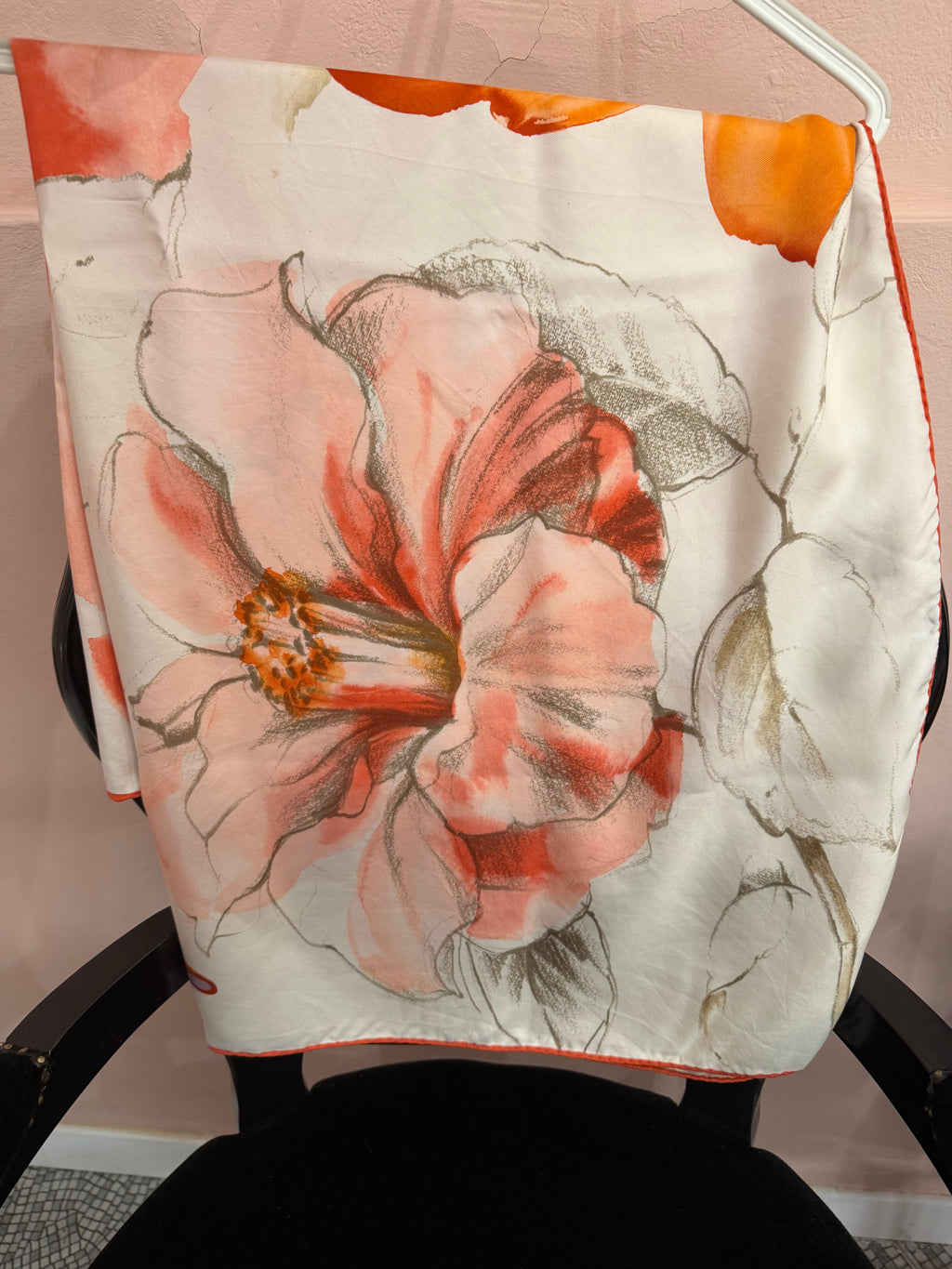 Foulard Valentino fiori arancioni