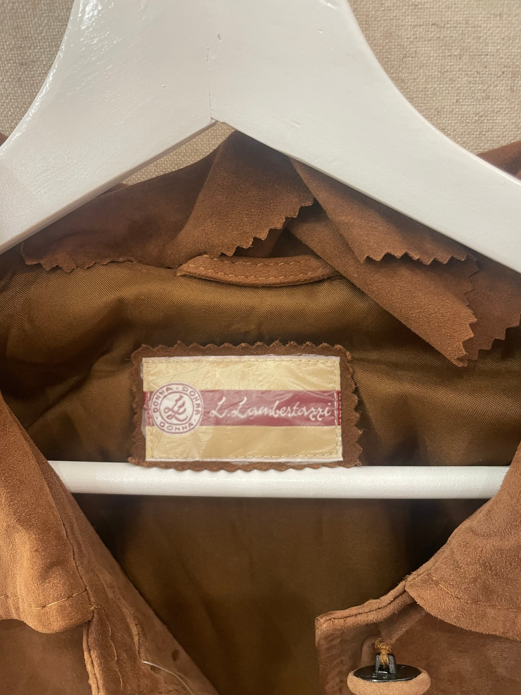 Giacca suede marrone