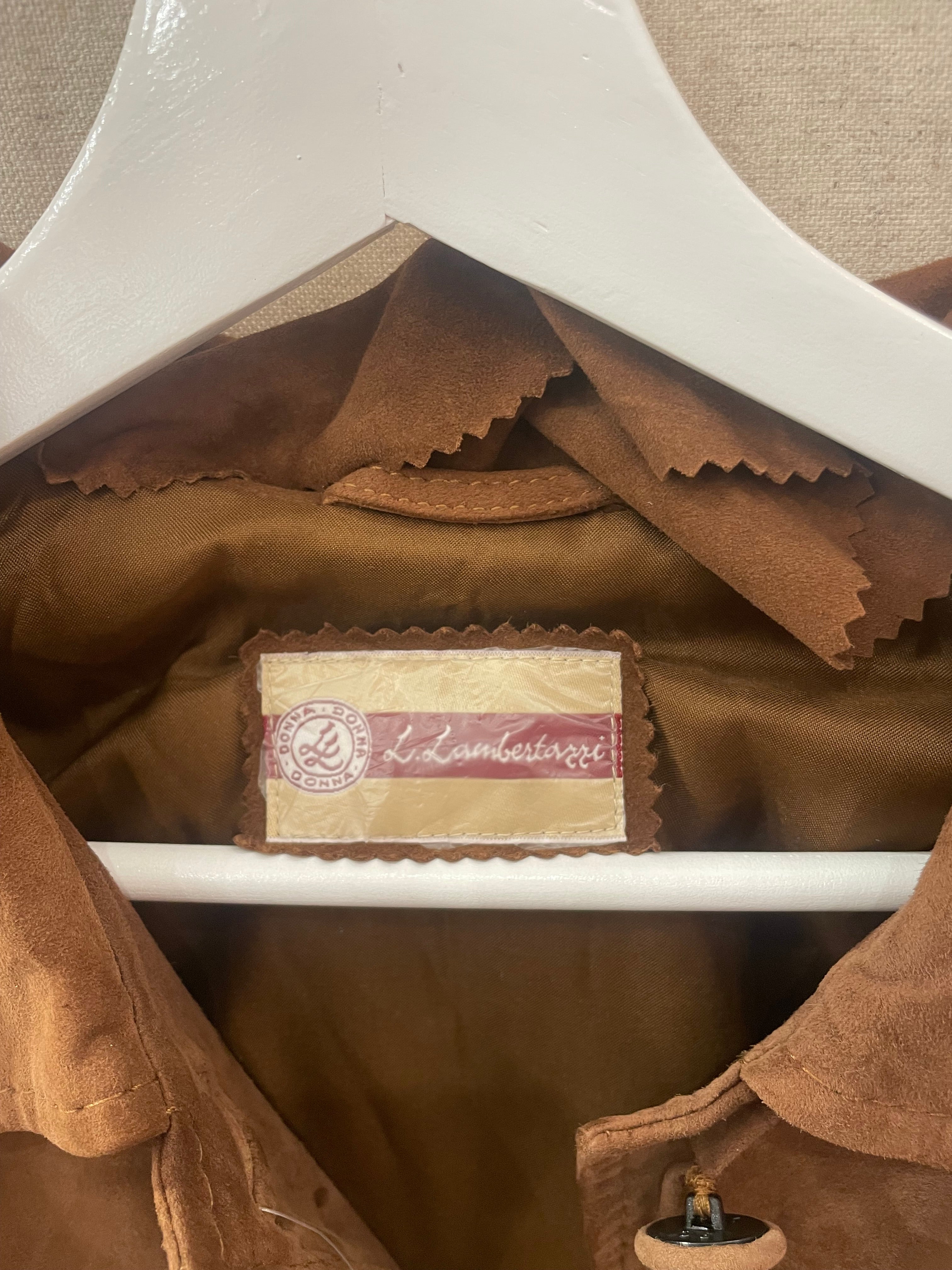 Giacca suede marrone