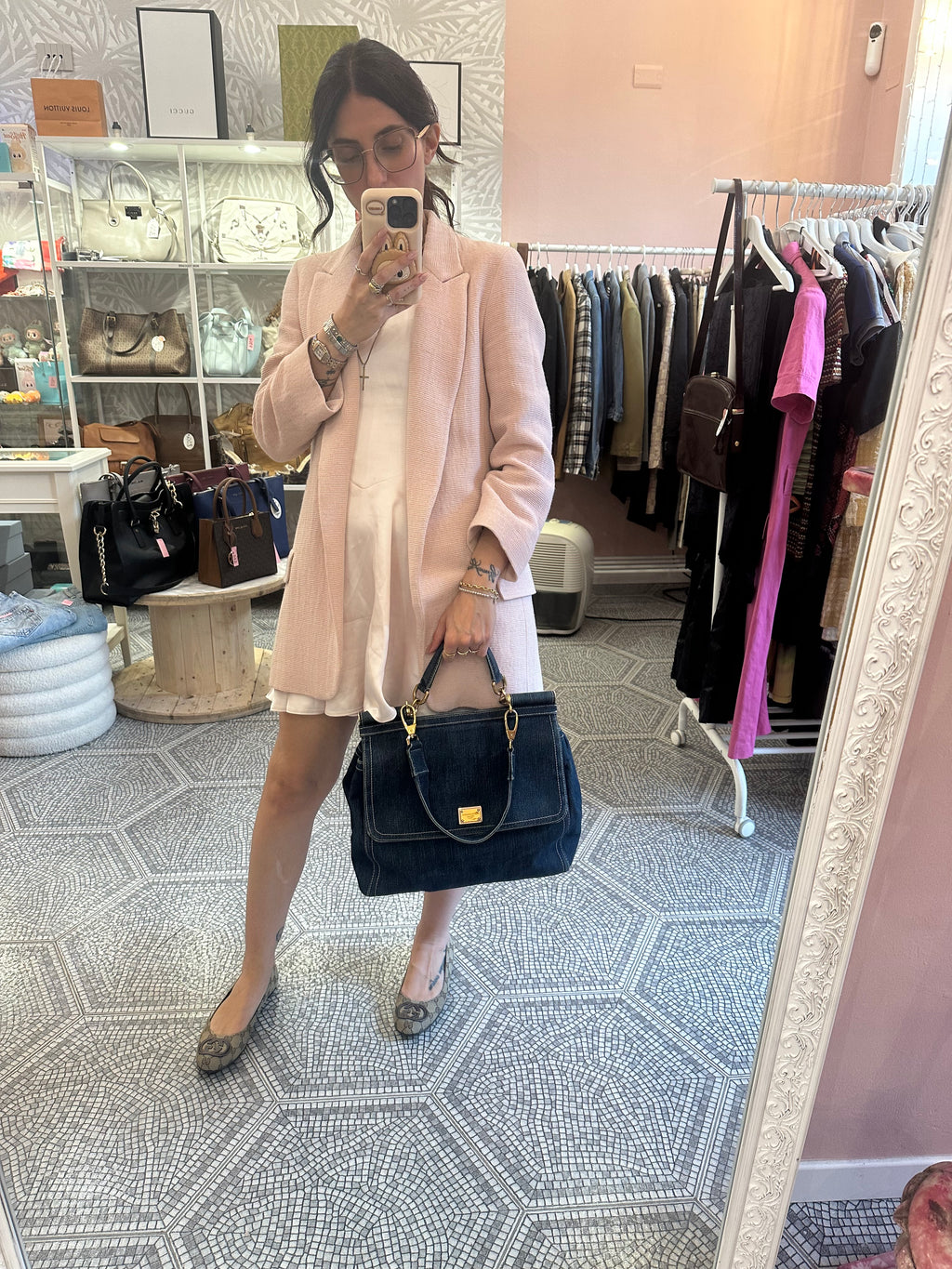 Borsa Miss Sicily in jeans Dolce e Gabbana