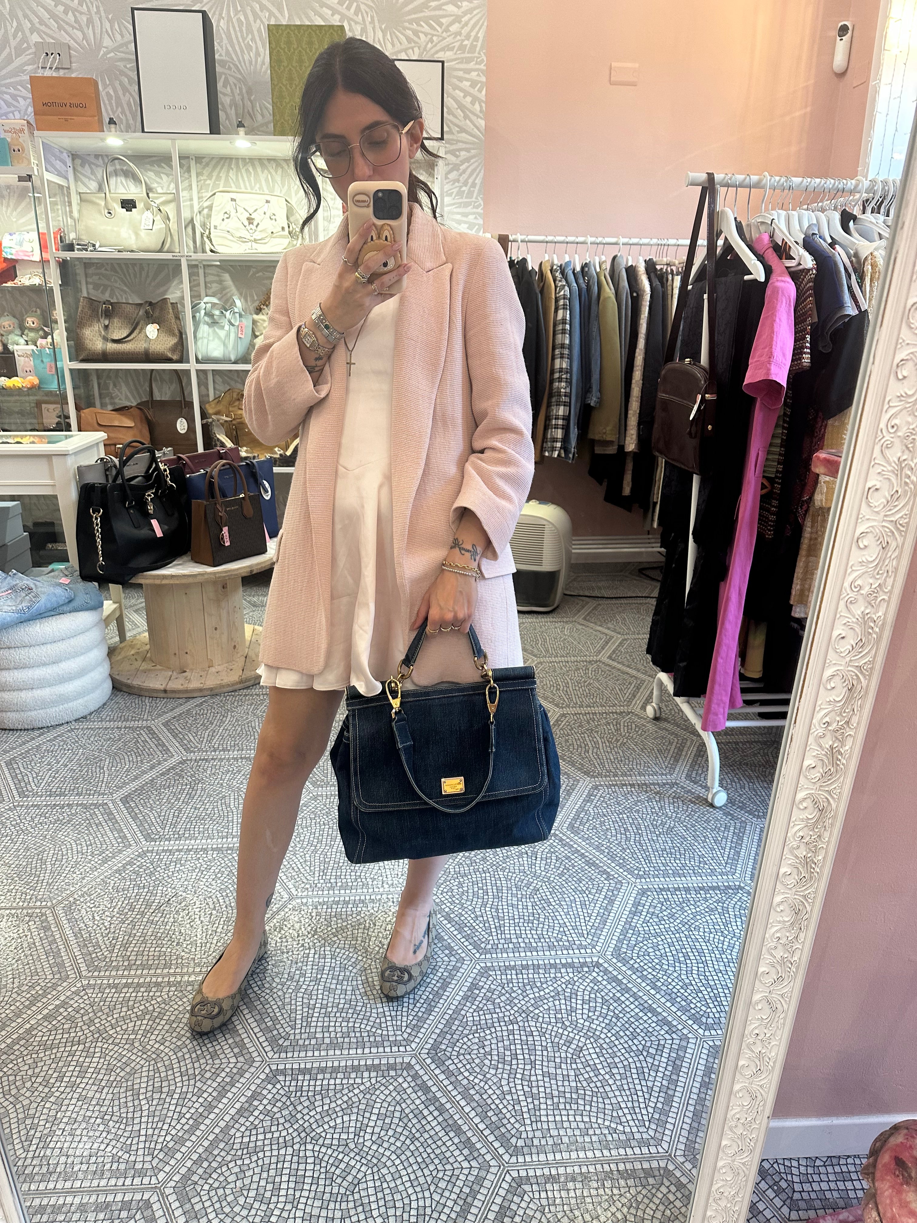 Borsa Miss Sicily in jeans Dolce e Gabbana