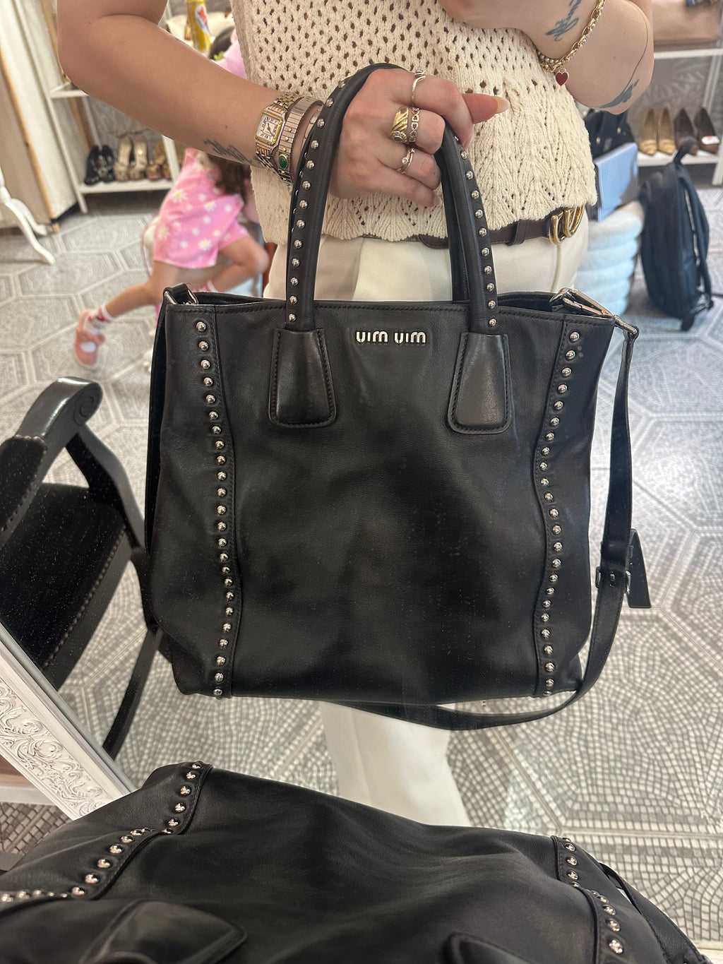 Miu Miu shopper rock