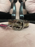Cintura Gucci interlocking marrone