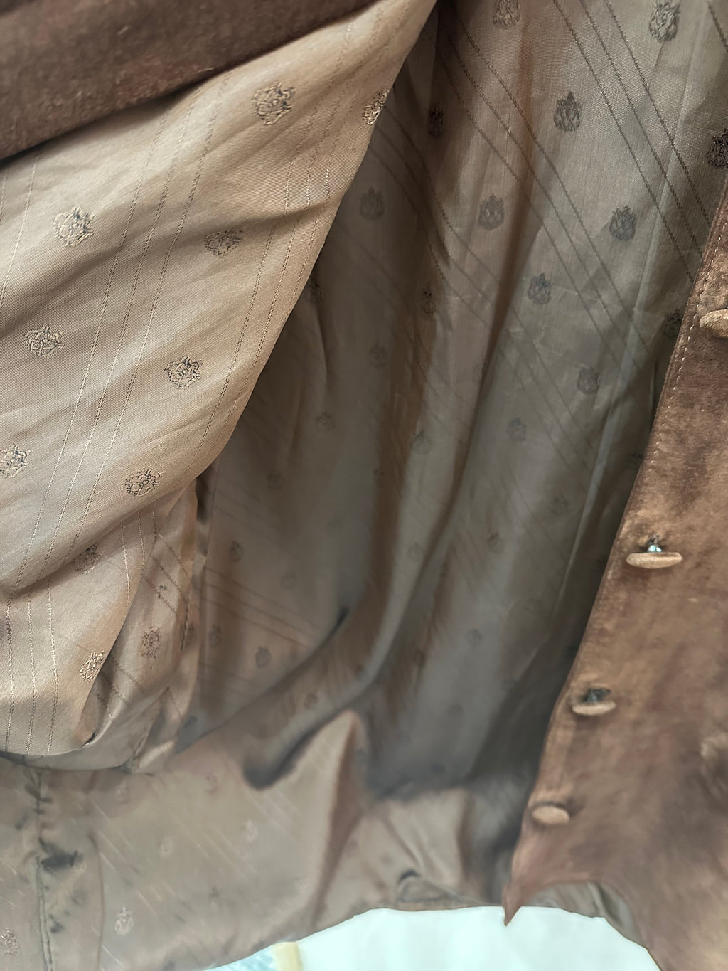 Giacca suede marrone testa di moro