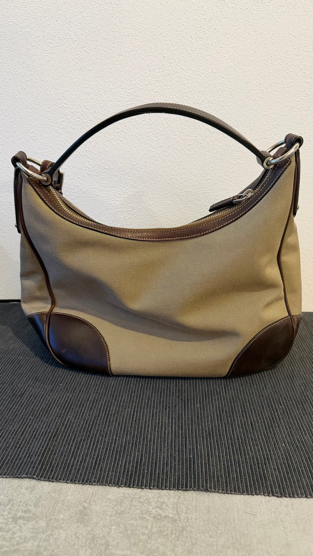 Borsa Prada Hobo marrone