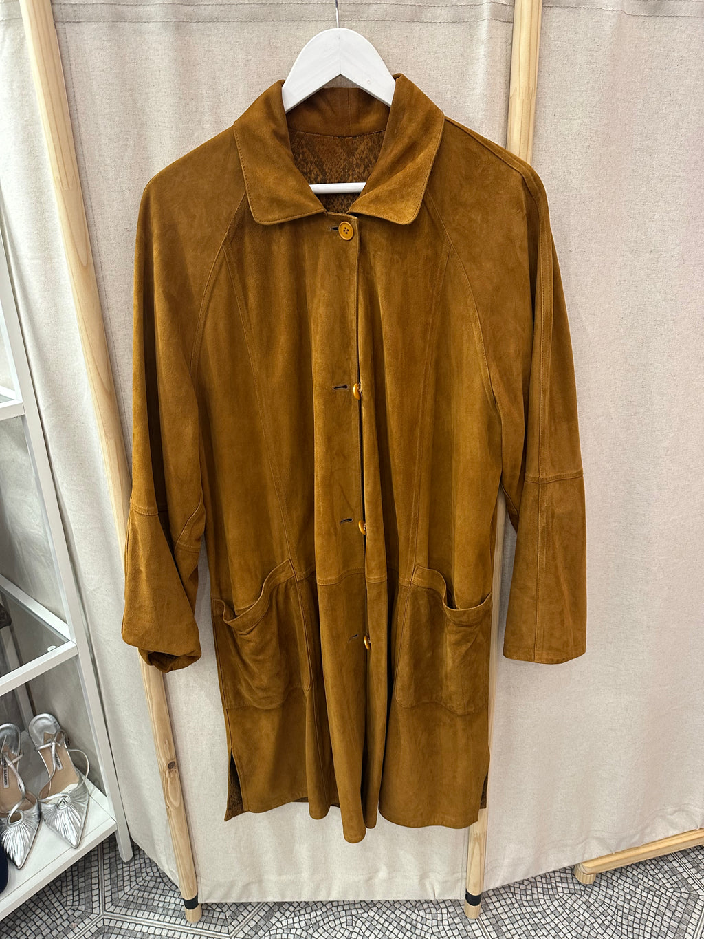 Trench suede reverse pitone