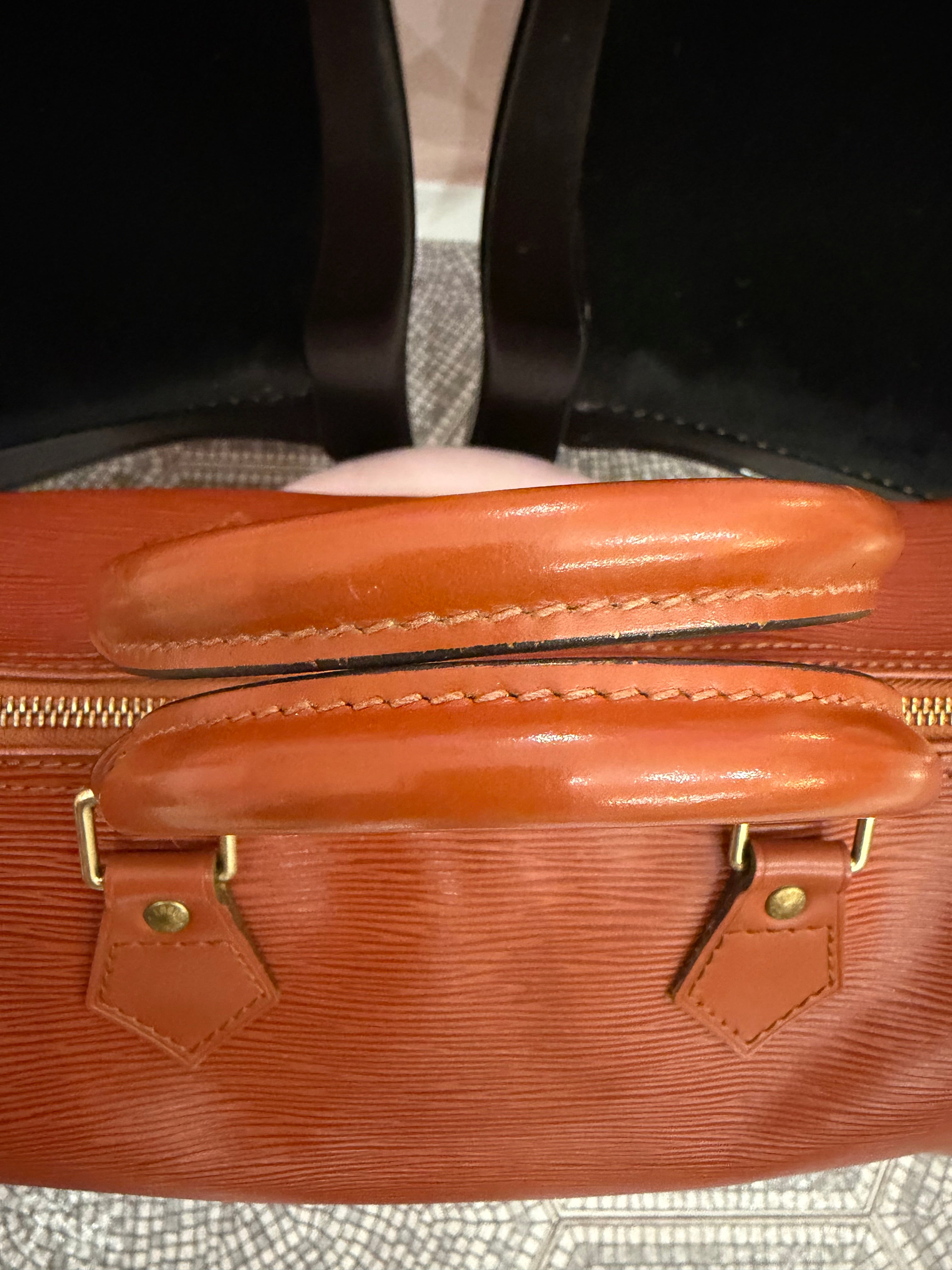 Borsa Louis Vuitton Speedy 30 pelle epi marrone