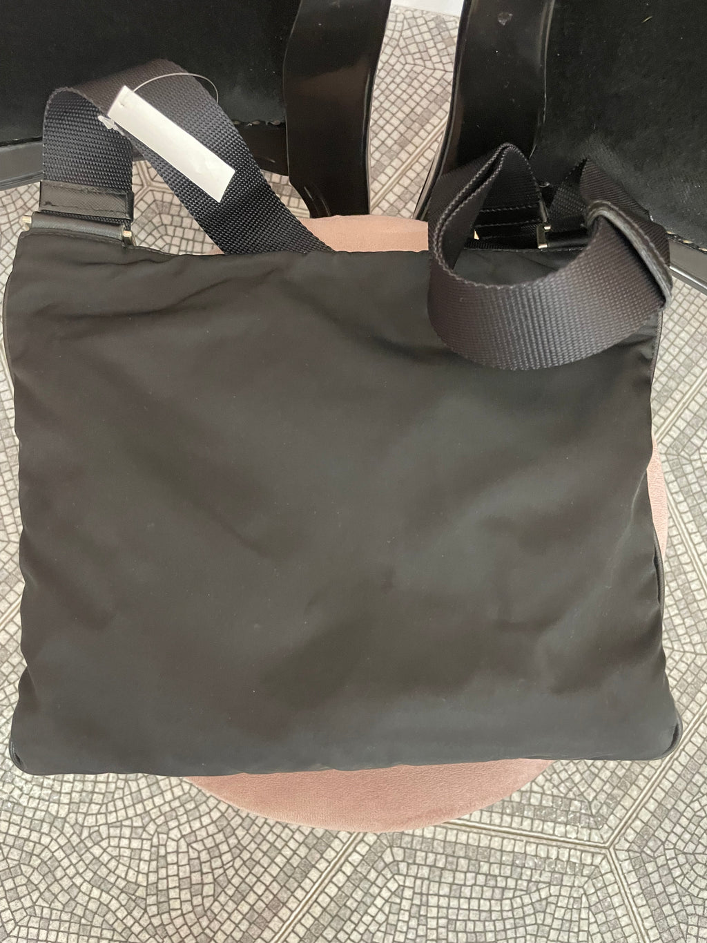 Borsa Tracolla Prada uomo tela nylon nera