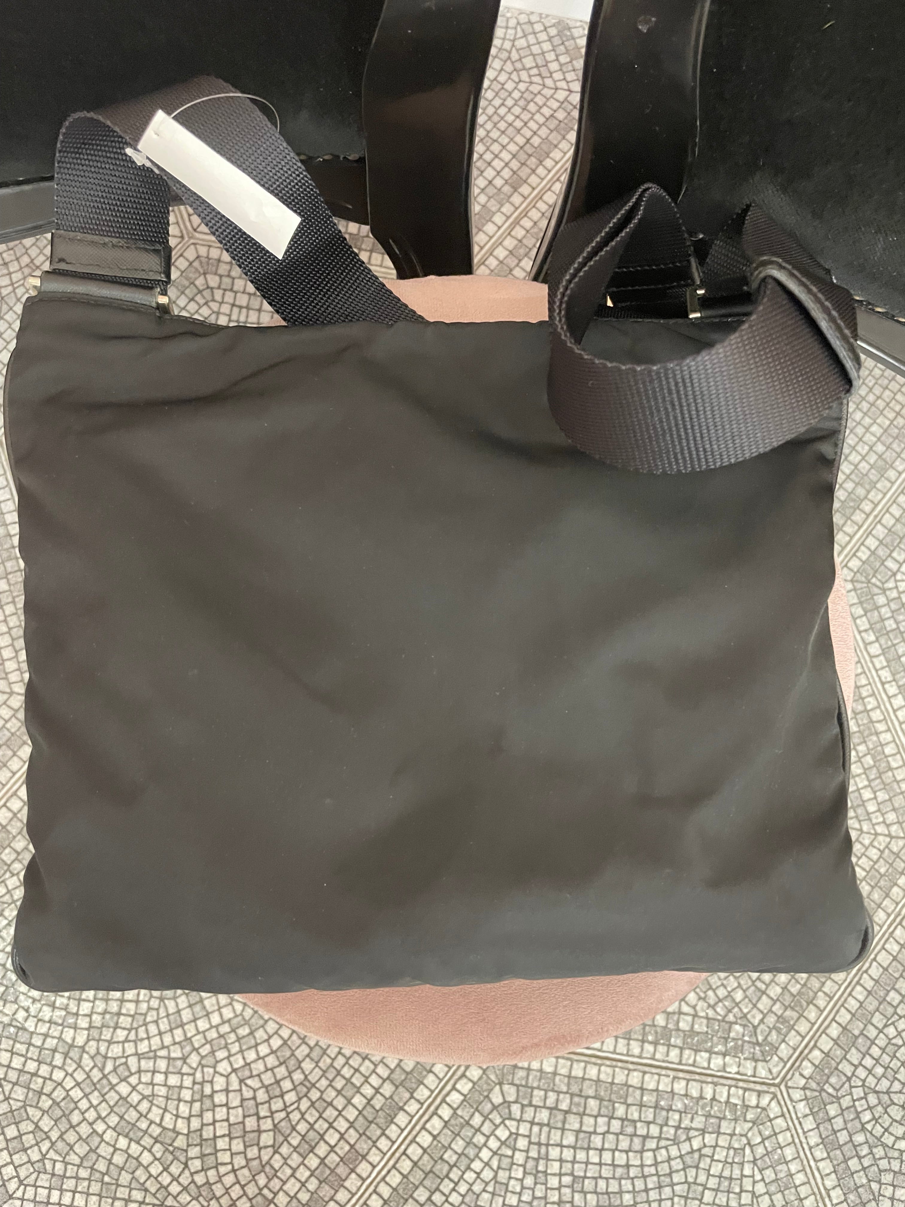 Borsa Tracolla Prada uomo tela nylon nera
