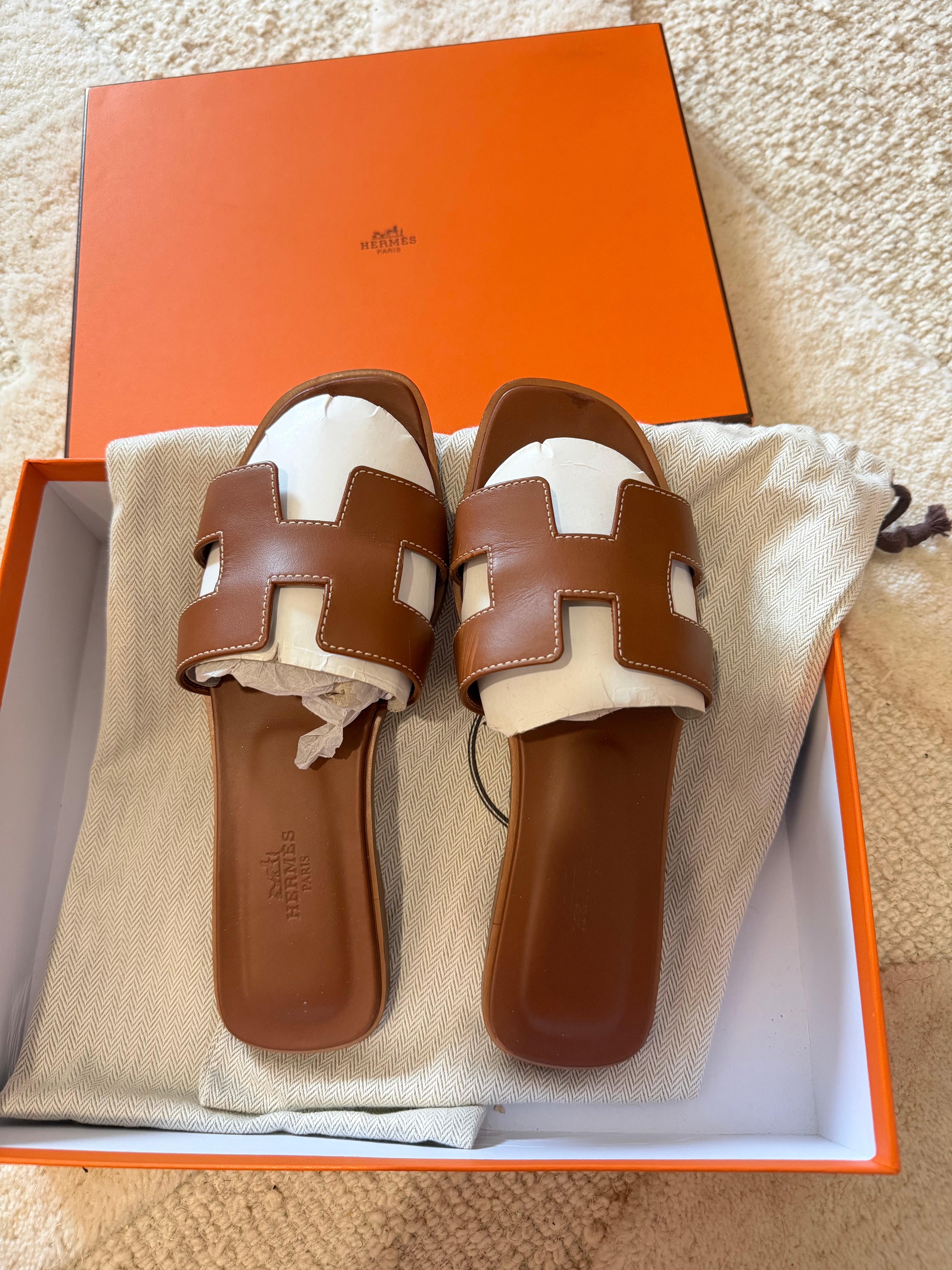 Sandali Hermès Oran gold