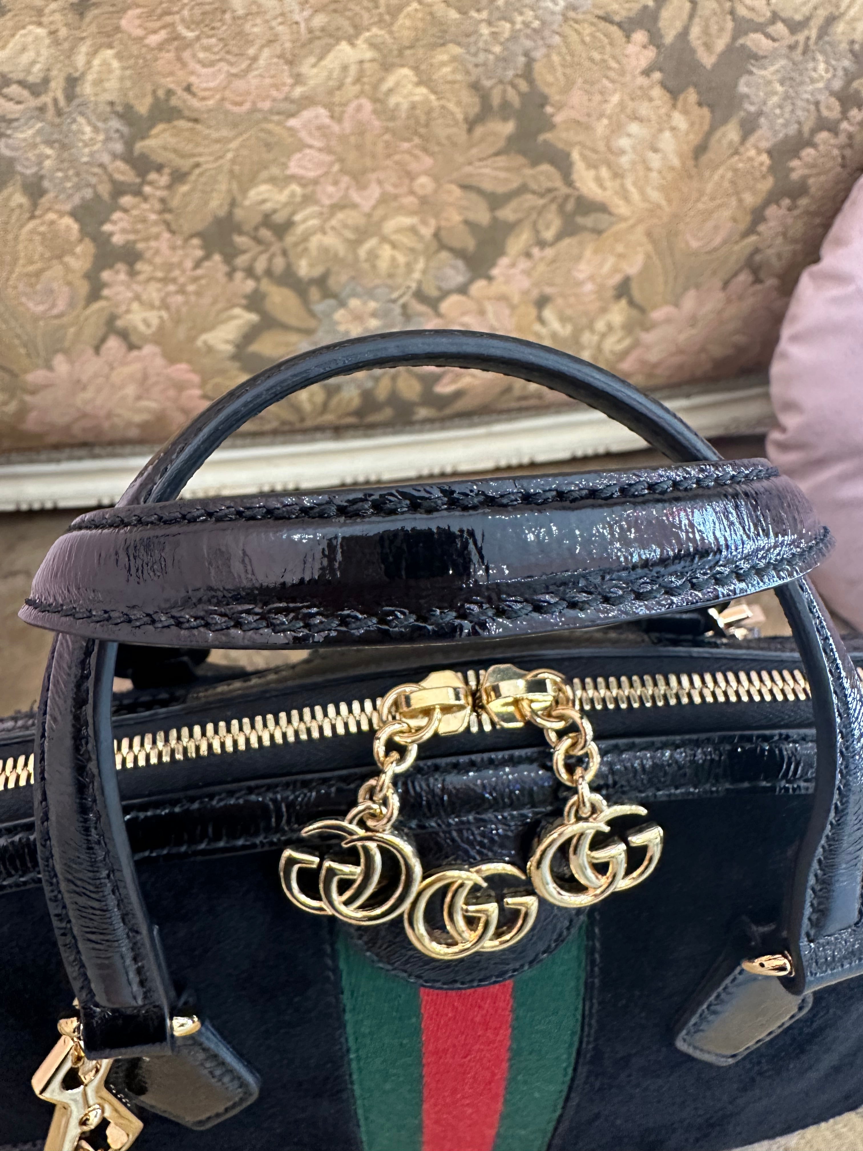 Borsa Gucci Ophidia medium black suede