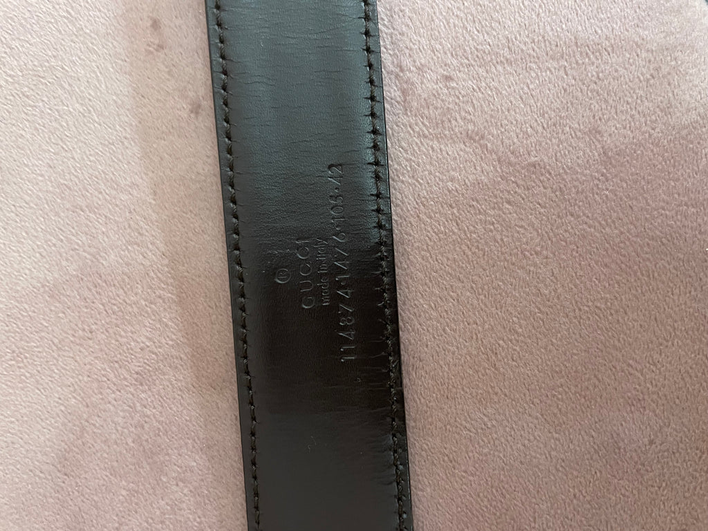 Cintura Gucci interlocking marrone