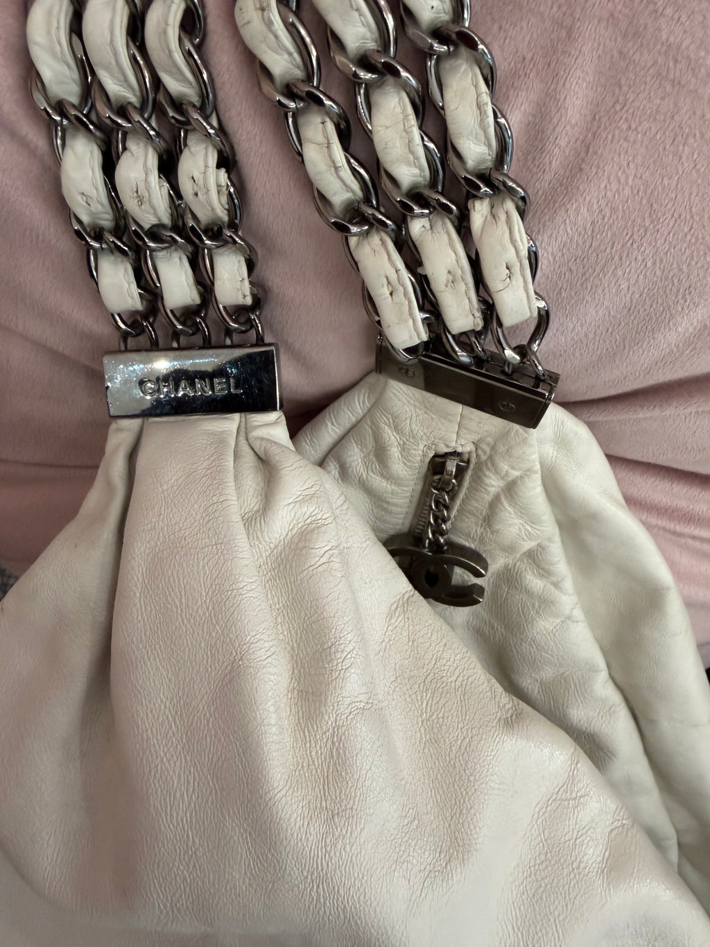 Borsa Chanel sac shopper bianca