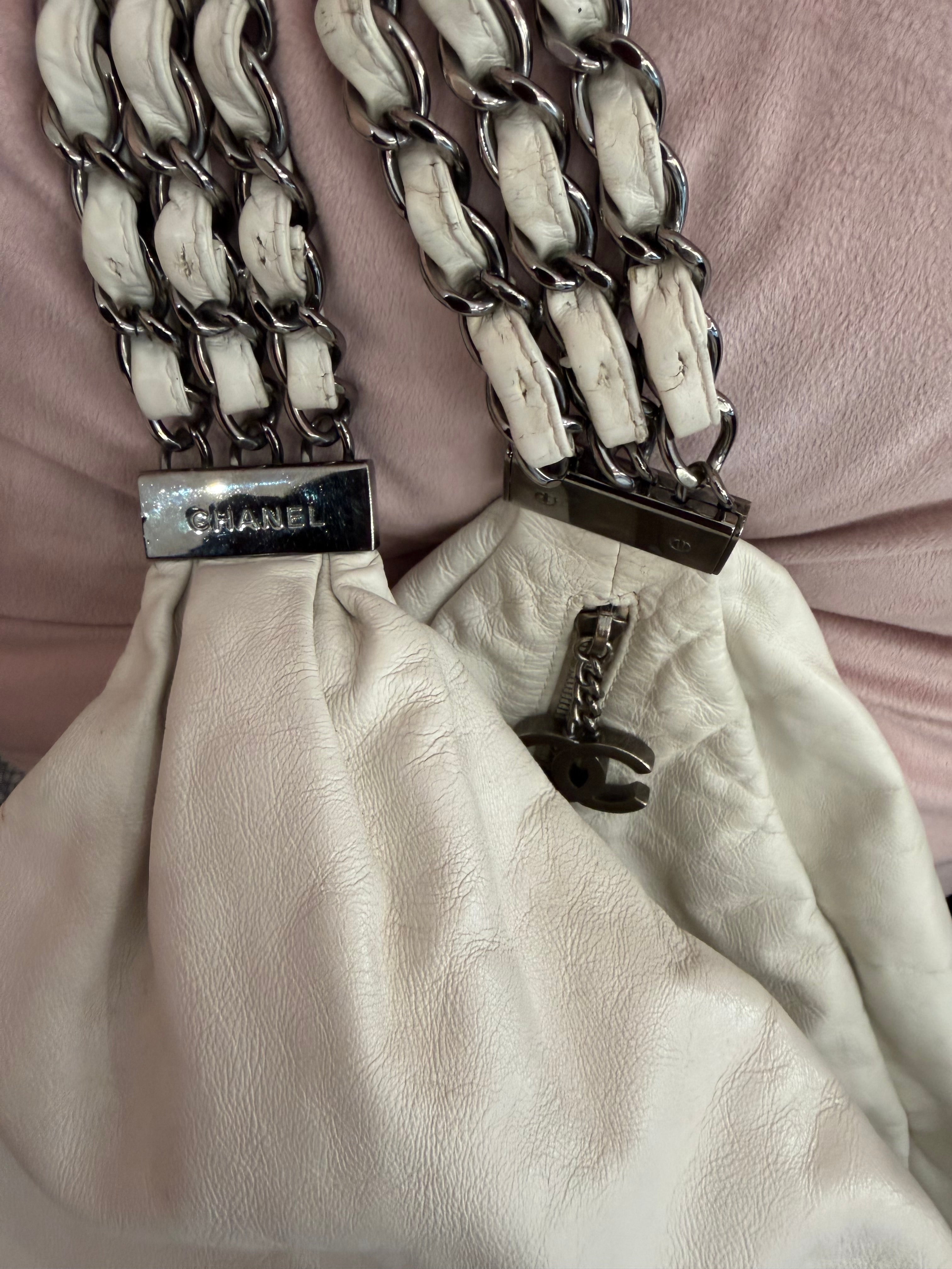 Borsa Chanel sac shopper bianca