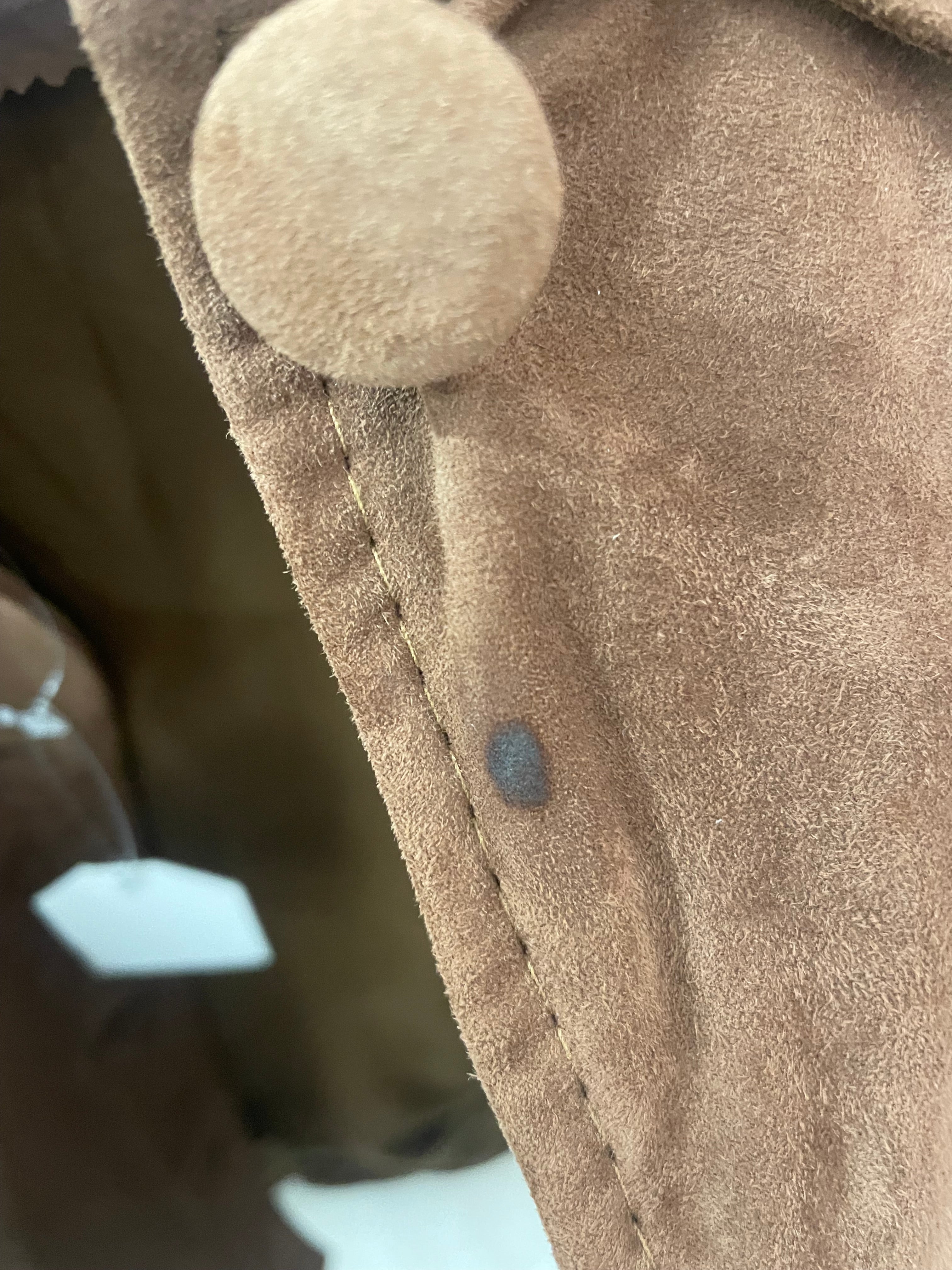 Giacca suede marrone