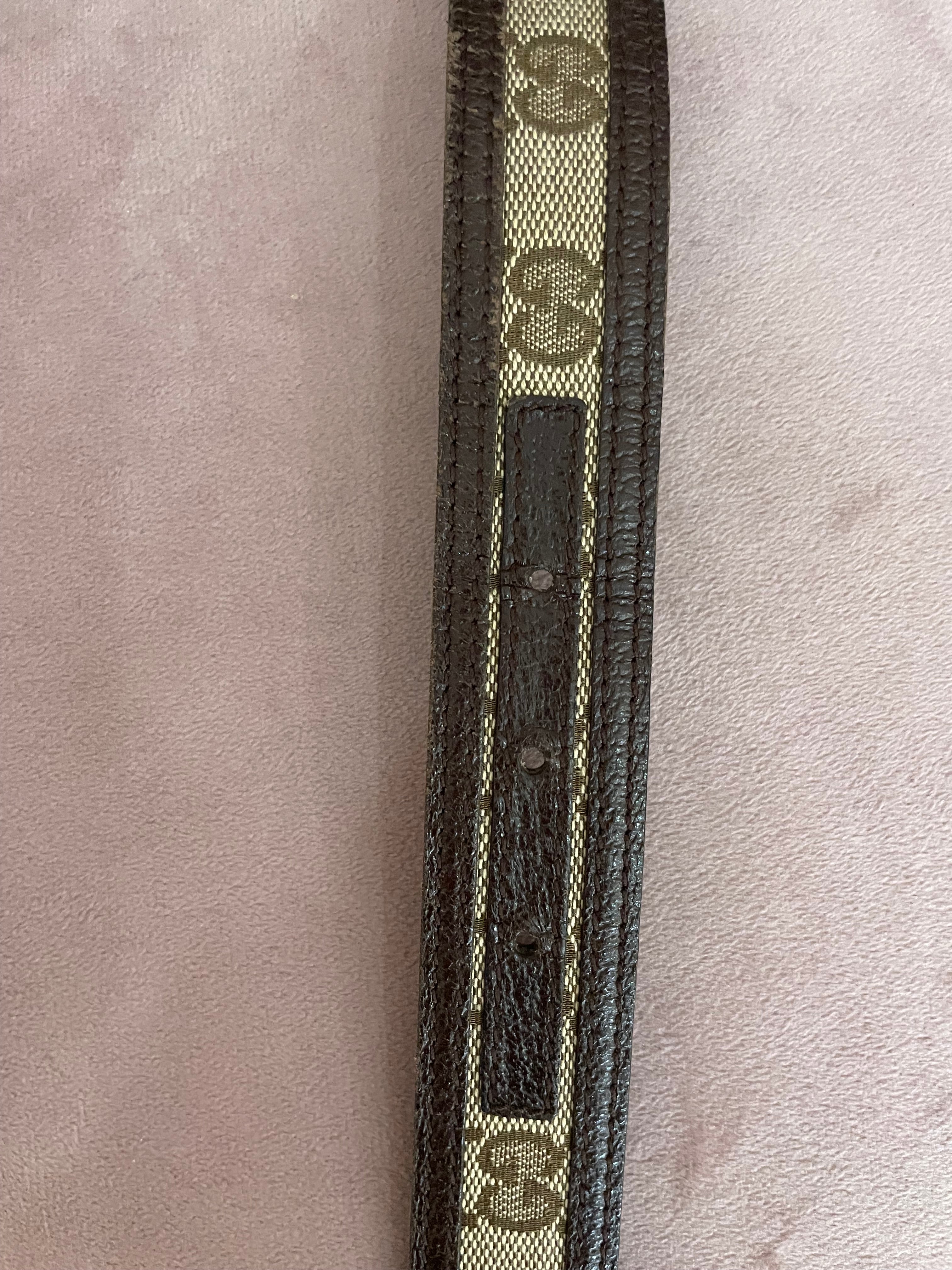Cintura Gucci interlocking marrone