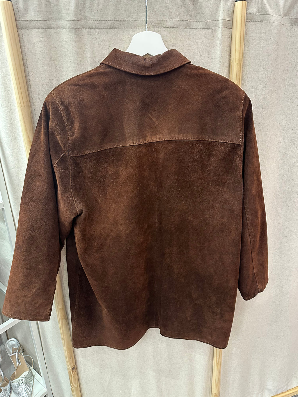 Giacca suede marrone testa di moro
