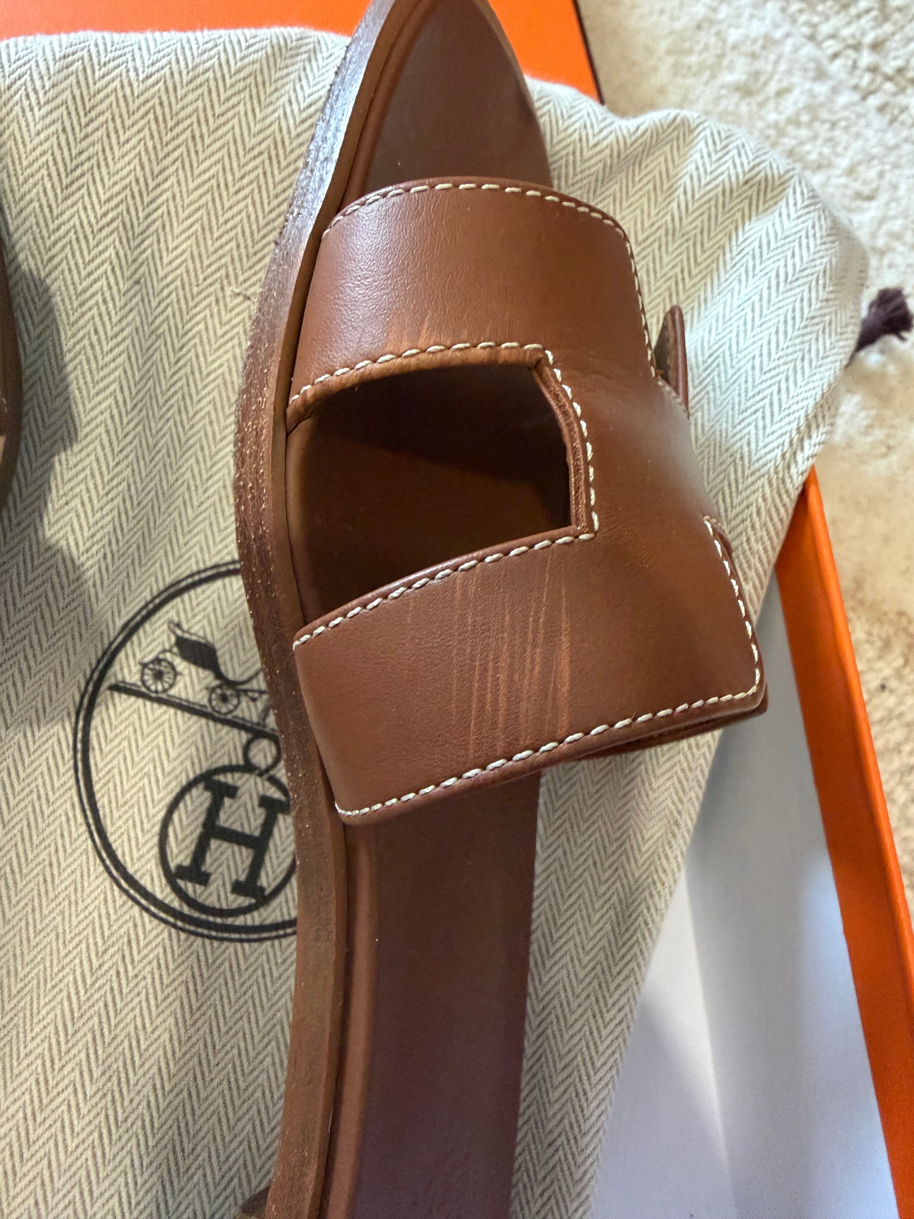 Sandali Hermès Oran gold