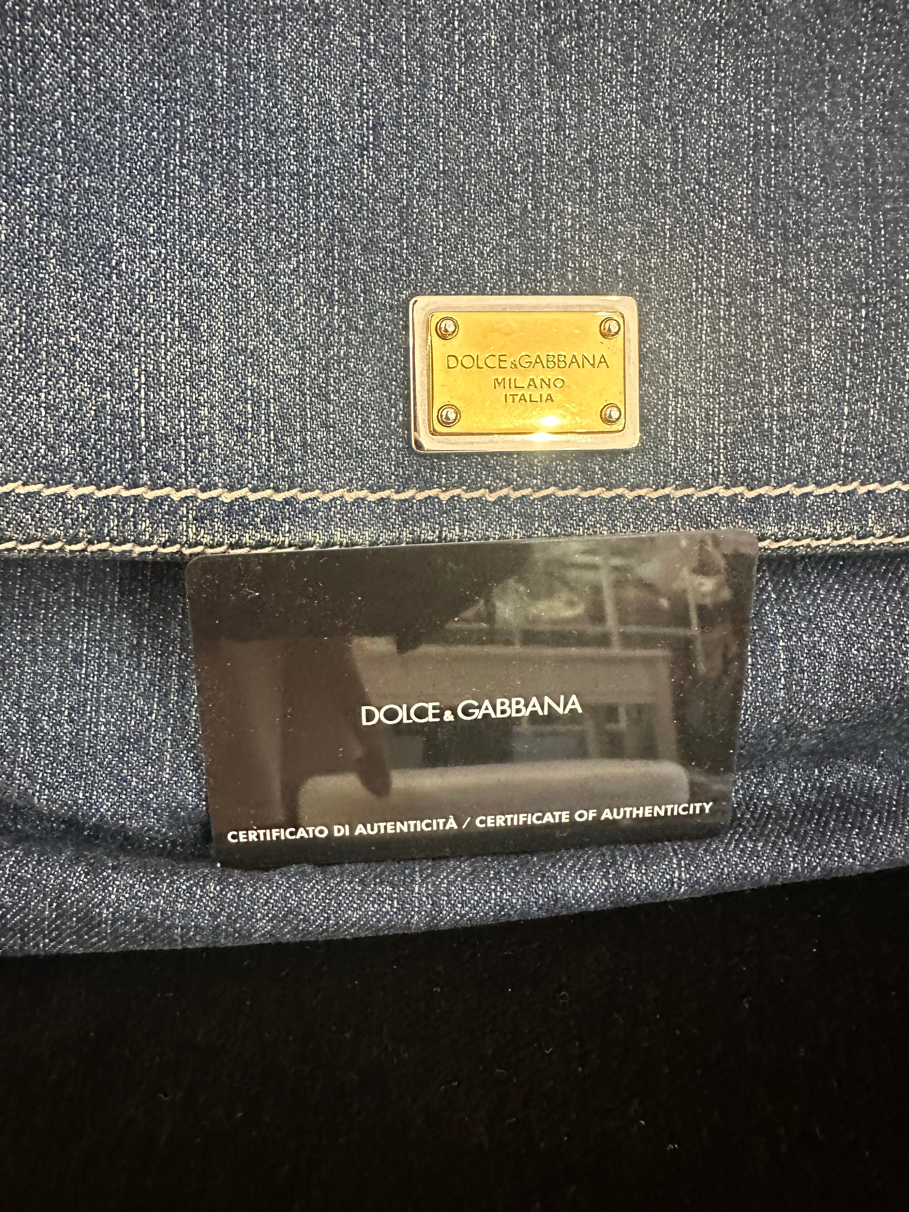 Borsa Miss Sicily in jeans Dolce e Gabbana