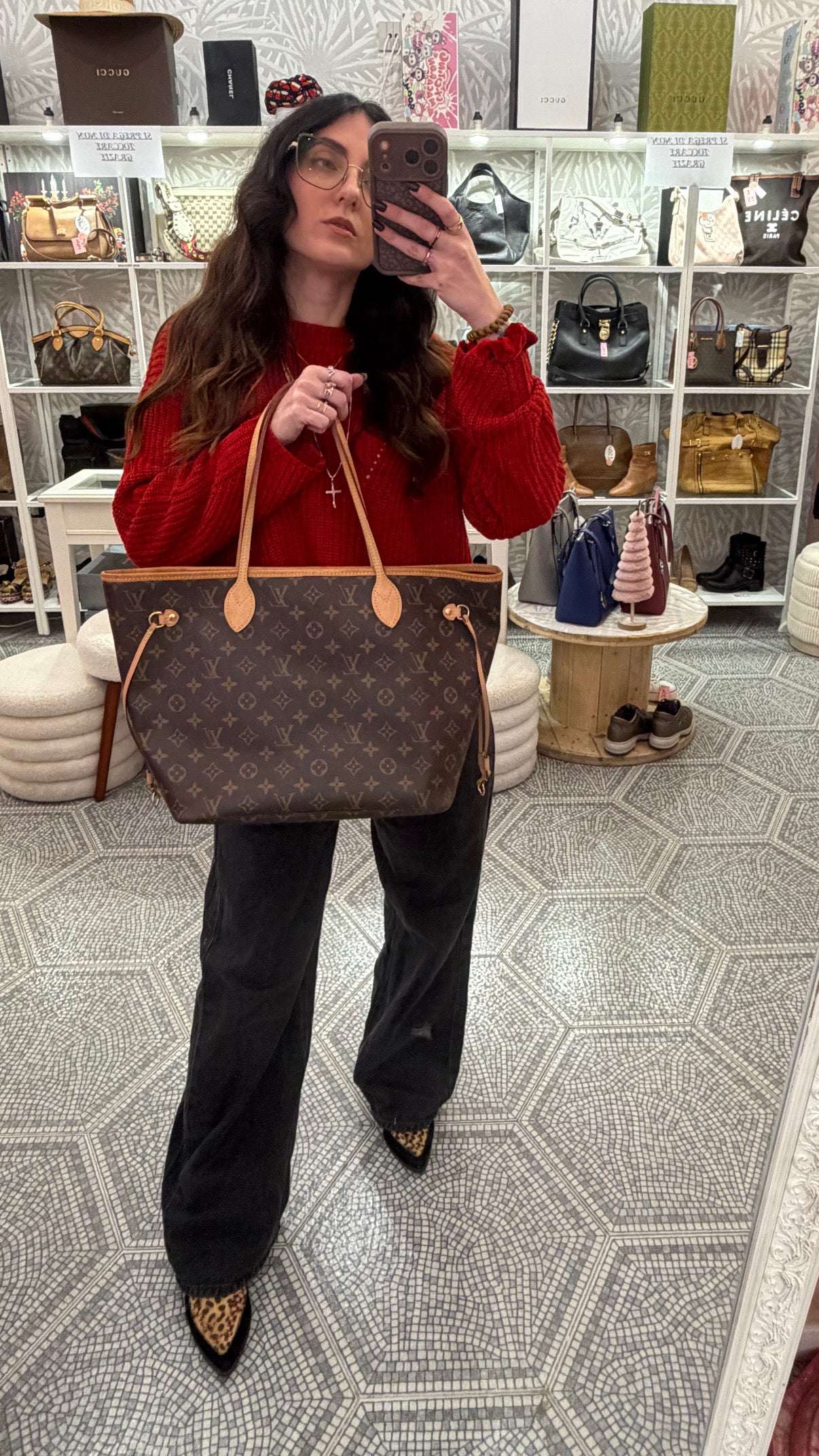 Borsa Louis Vuitton Neverfull MM monogram