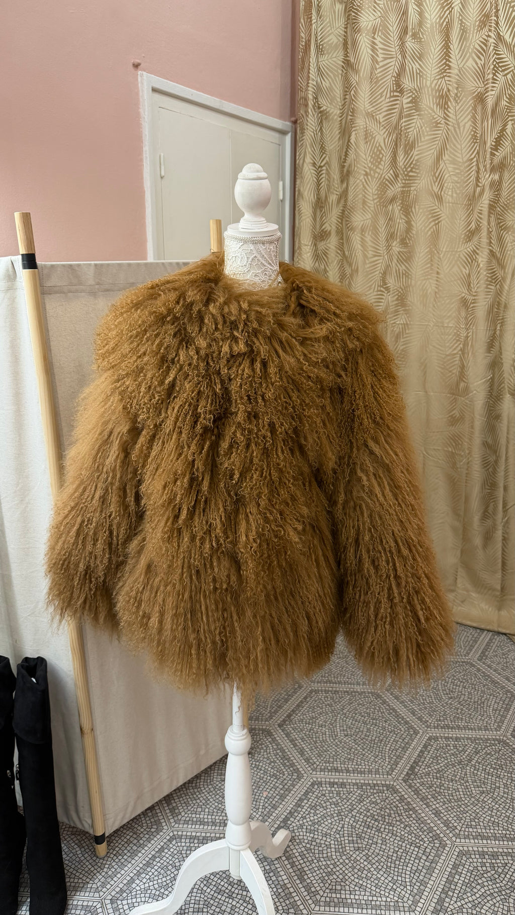 Pelliccia Mongolian real fur brown