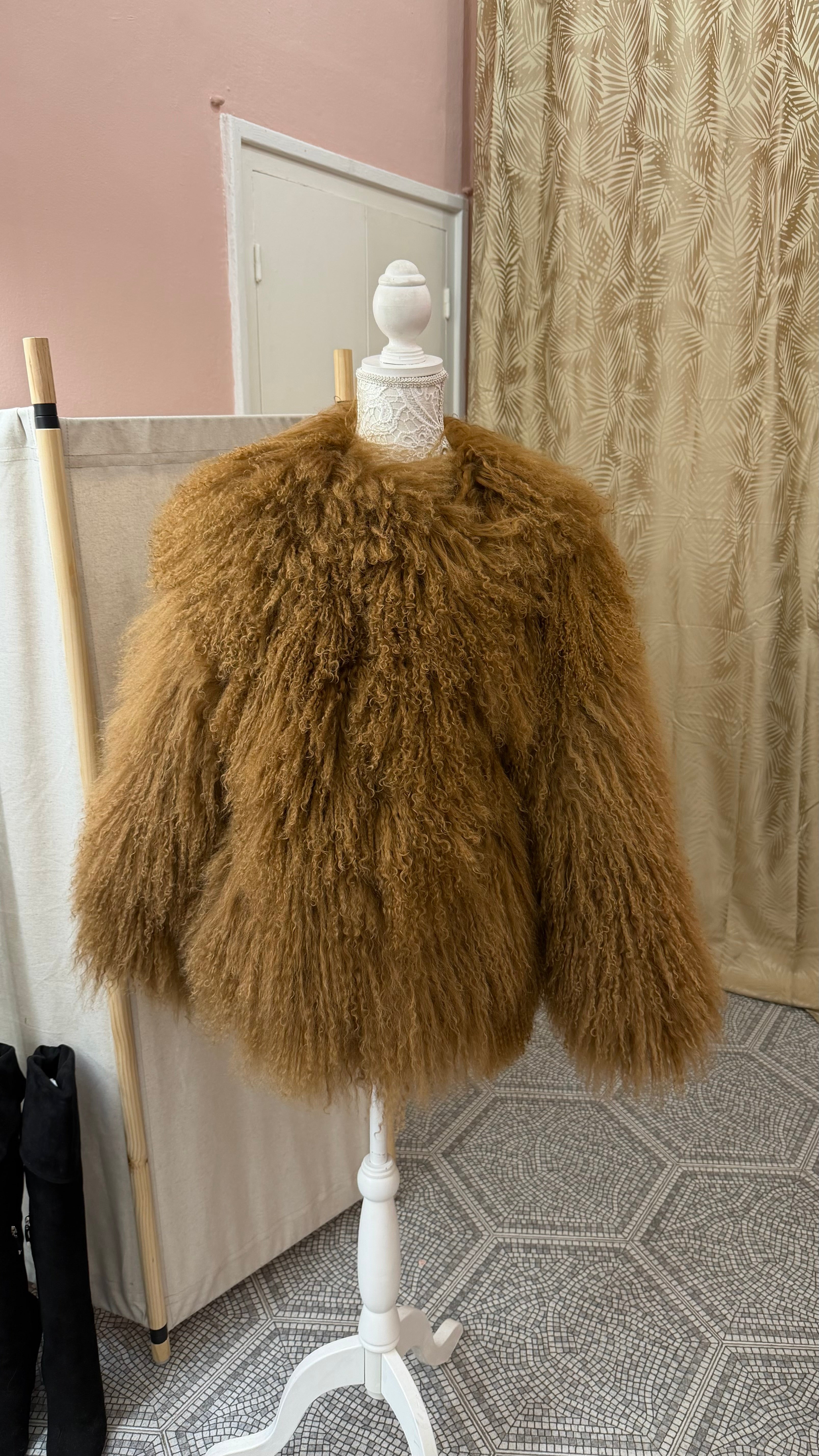 Pelliccia Mongolian real fur brown