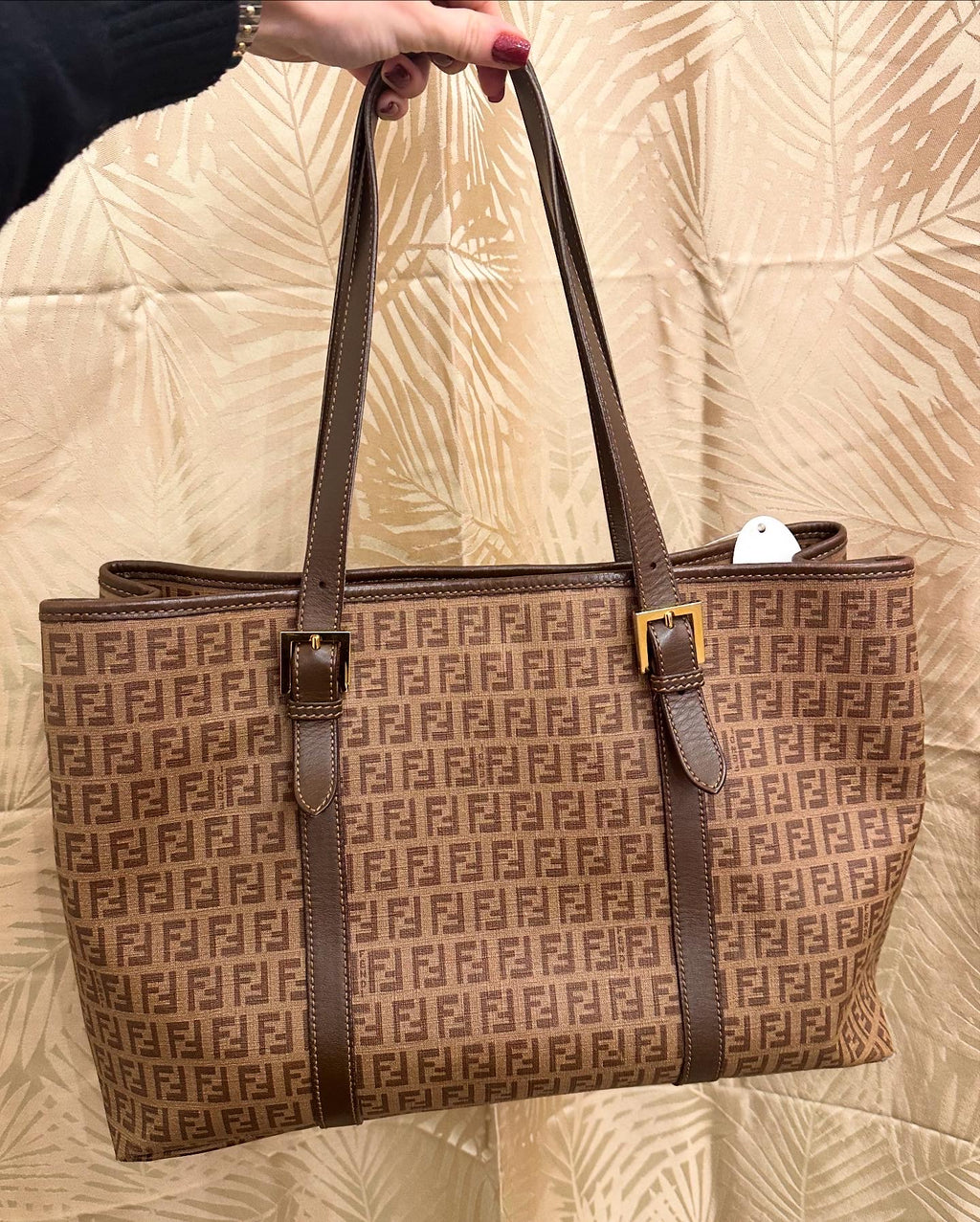 Borsa Shopper Fendi zucchino