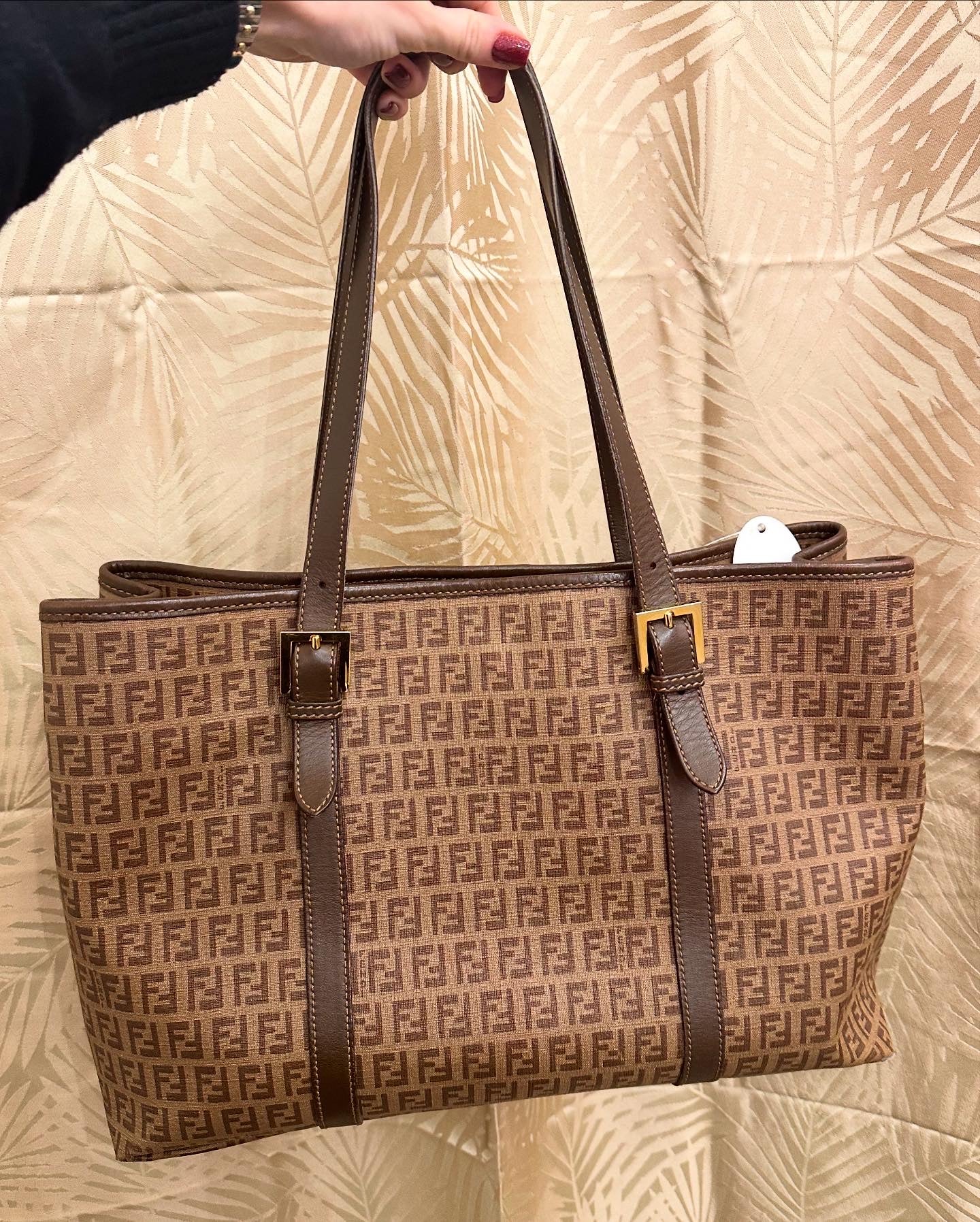 Borsa Shopper Fendi zucchino