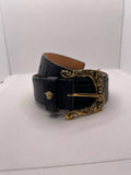 Cintura Versace nera dettagli oro