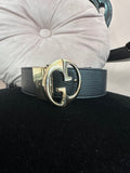 Cintura Gucci reverse nera e rosa