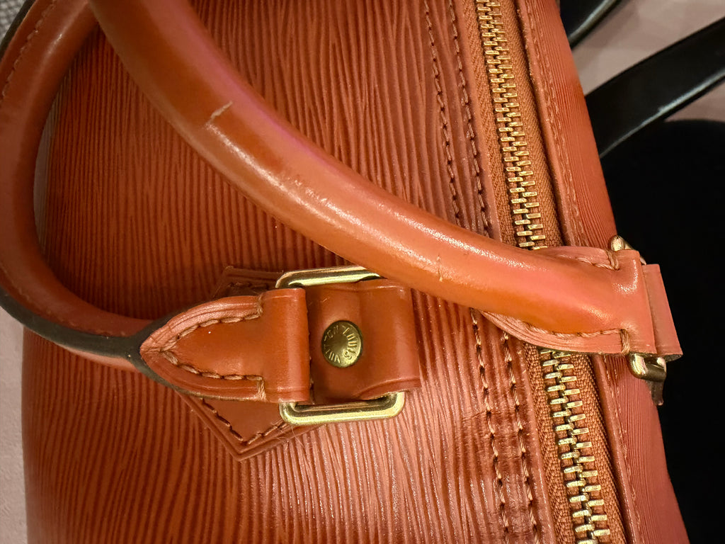 Borsa Louis Vuitton Speedy 30 pelle epi marrone