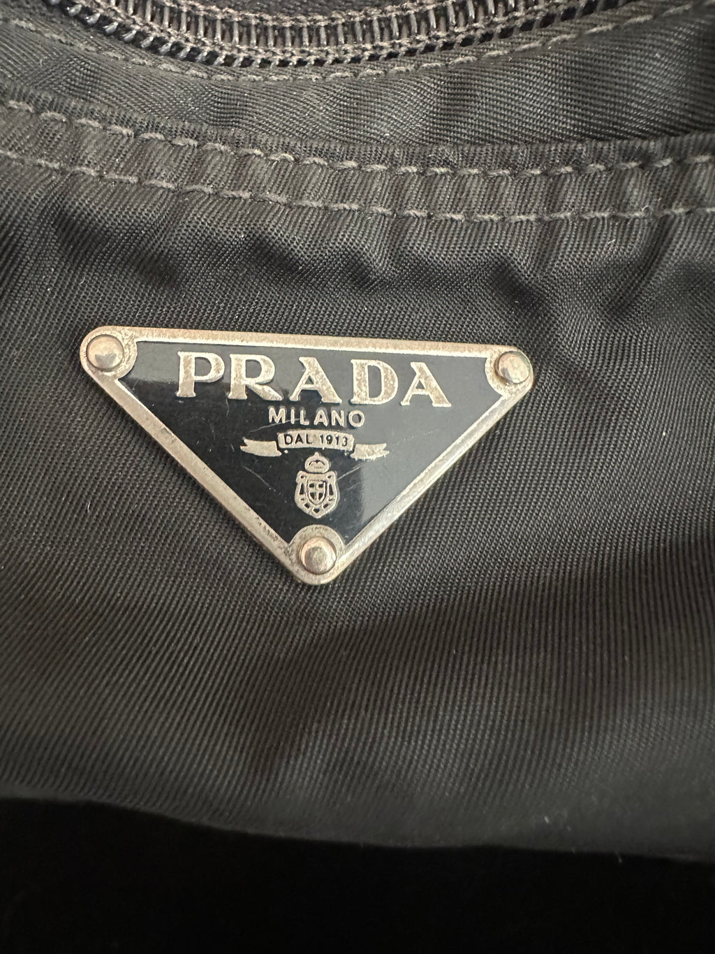 Borsa Prada tela nylon nera tracolla
