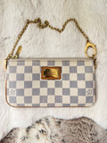 Pochette Louis Vuitton Milla damier azur