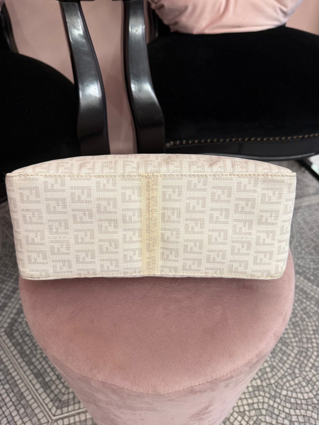 Borsa Fendi baguette bianca e verde