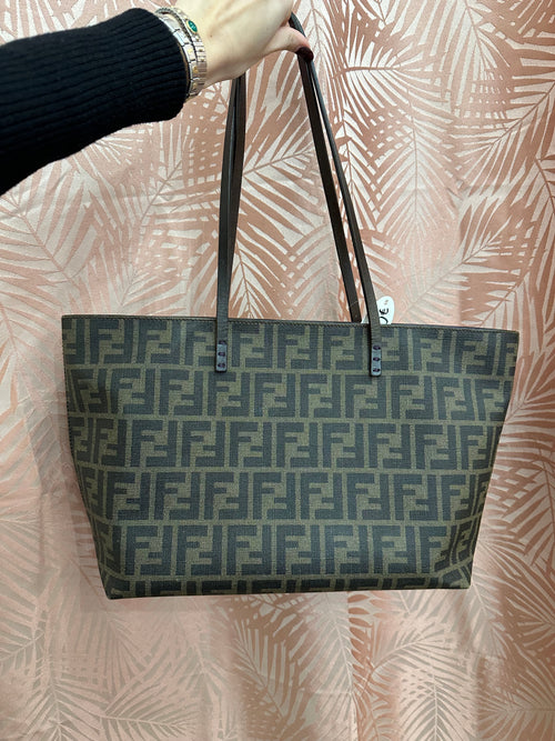 Borsa Fendi Roll tote FF zucca