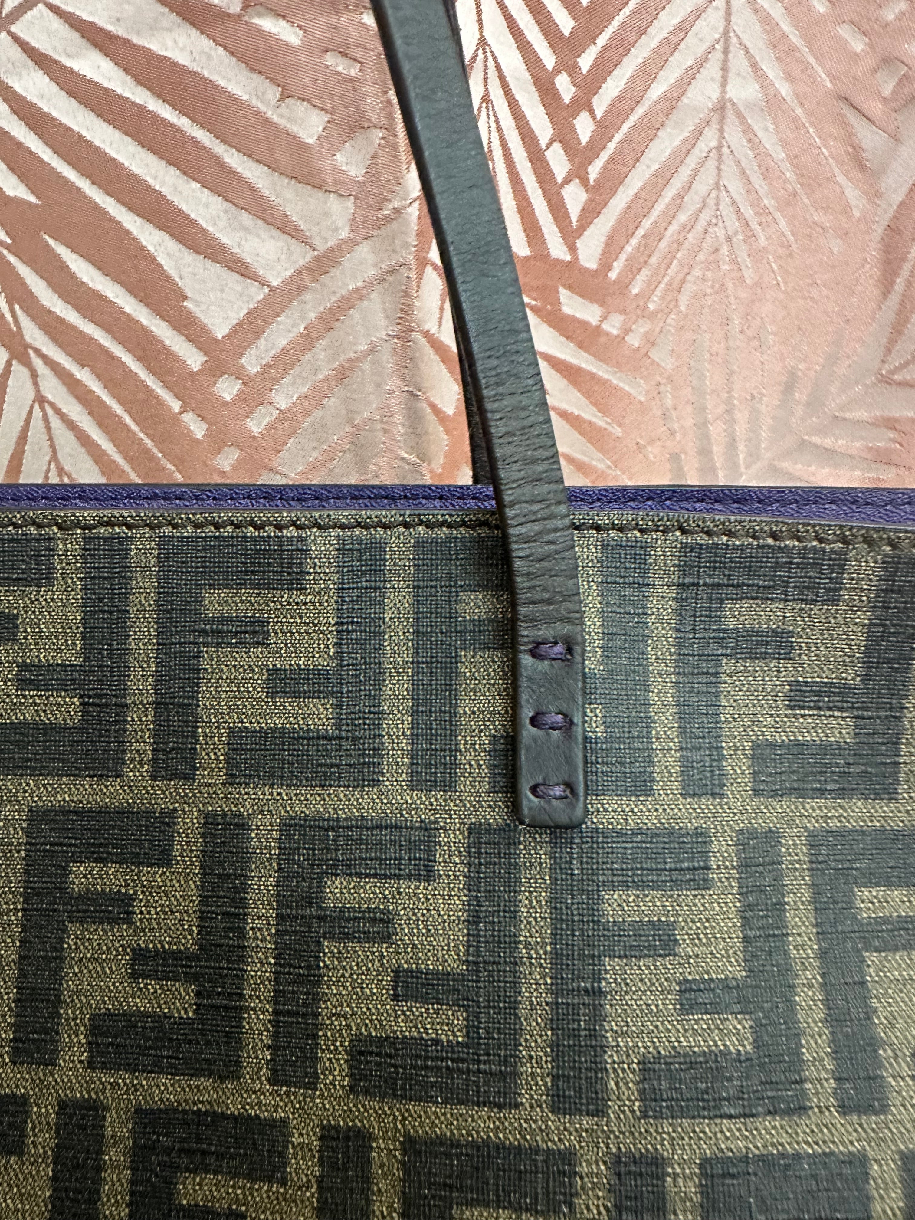 Borsa Fendi Roll tote FF zucca