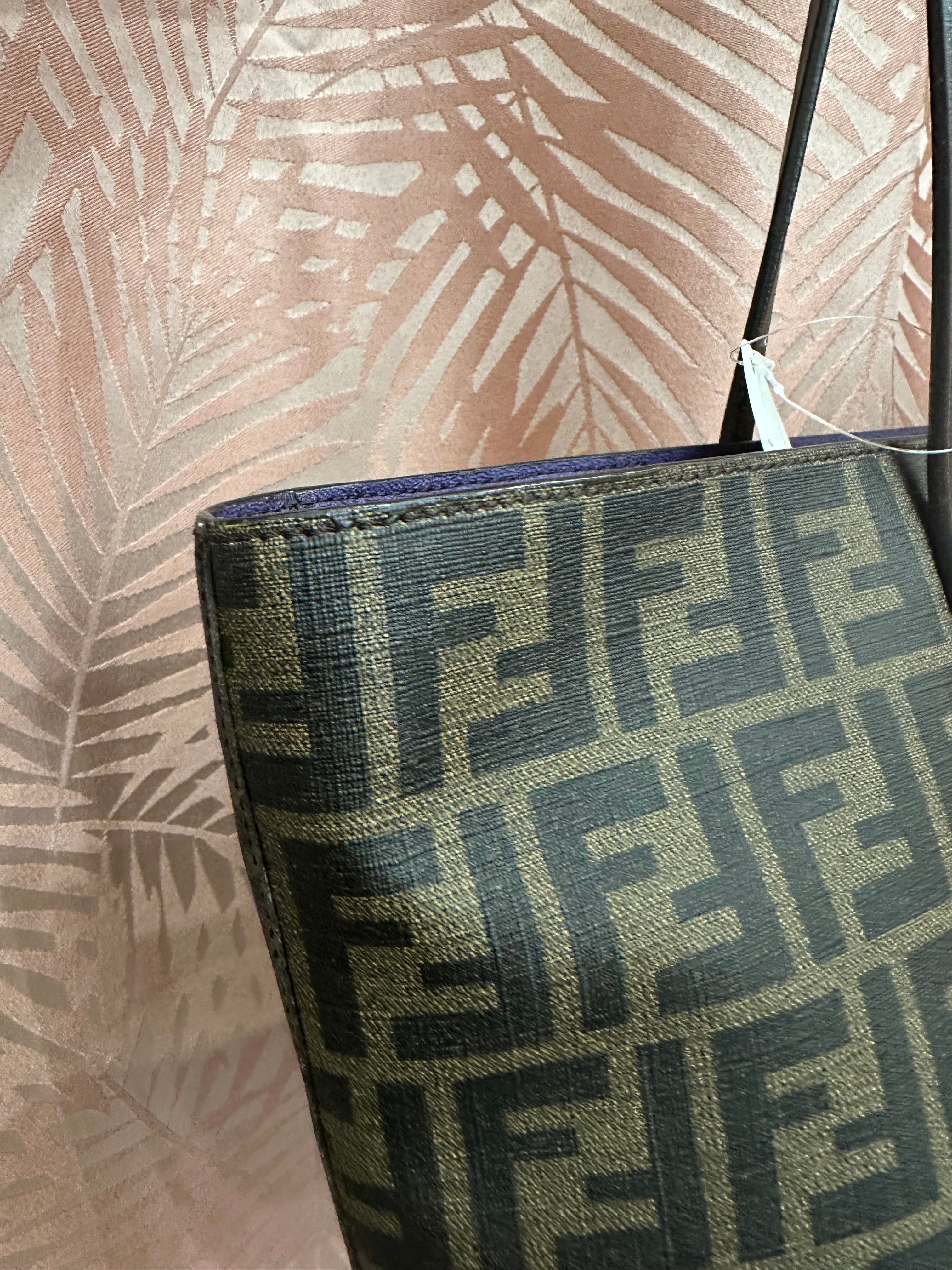 Borsa Fendi Roll tote FF zucca