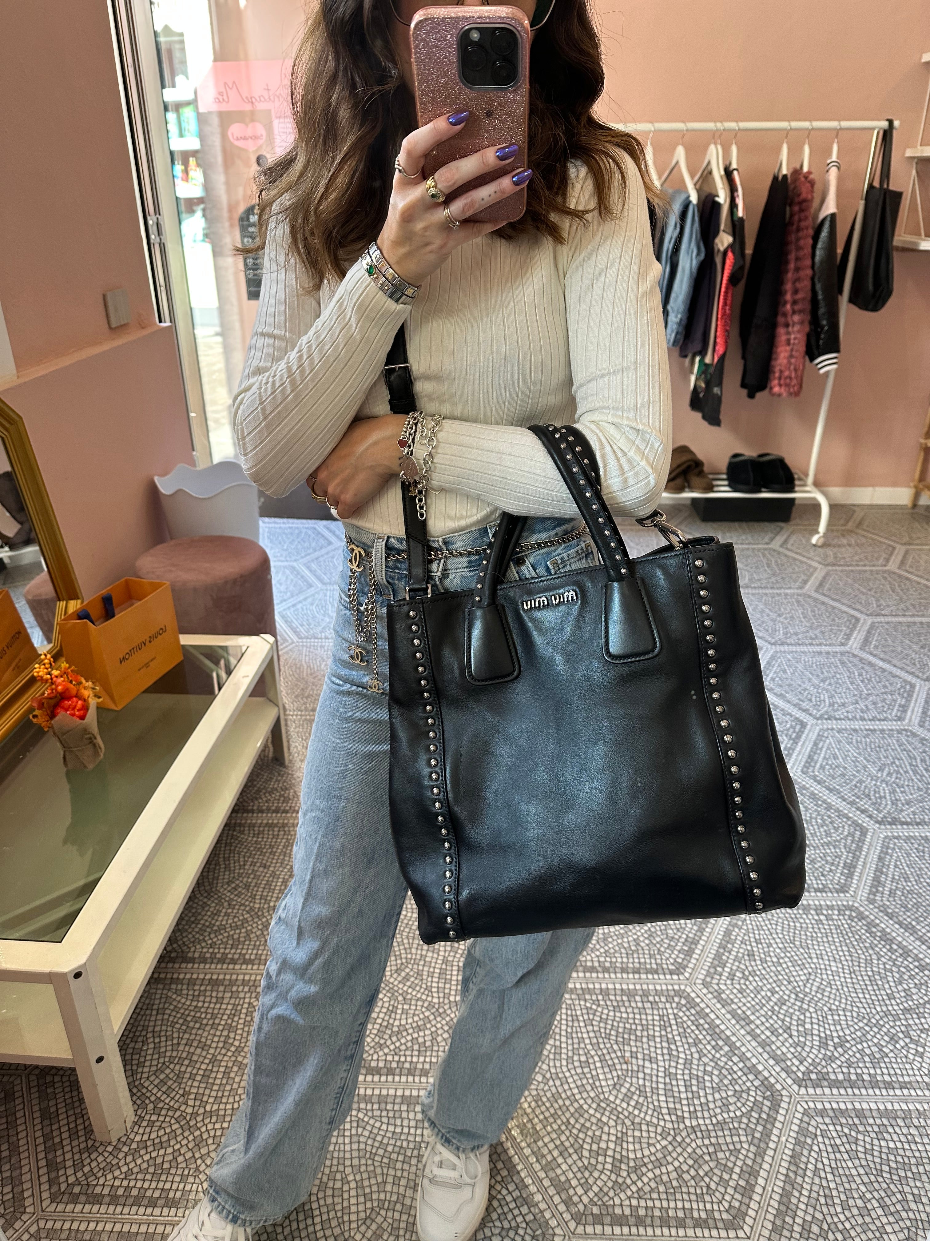 Borsa Miu Miu shopper tote