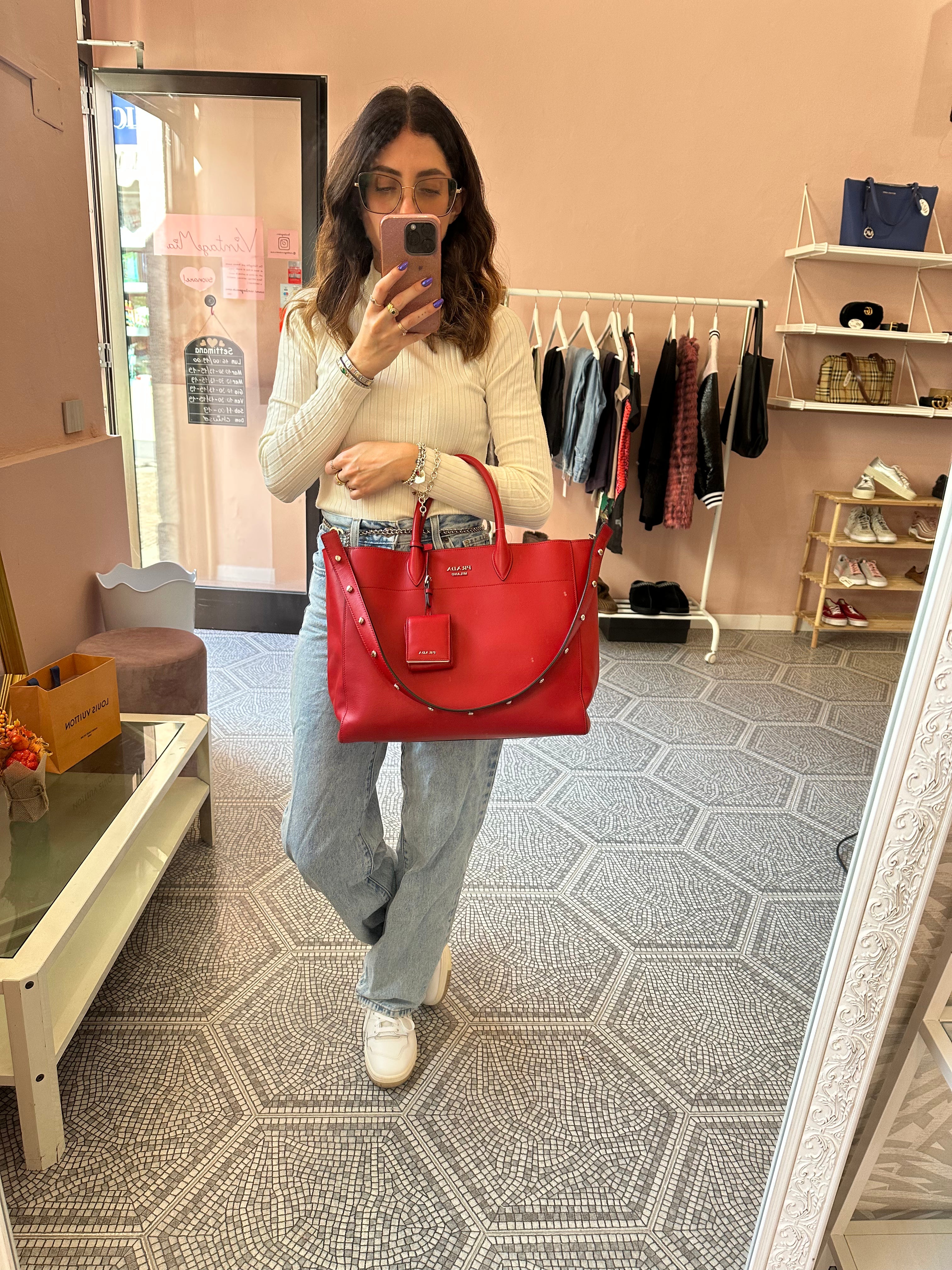 Borsa Prada shopper tote