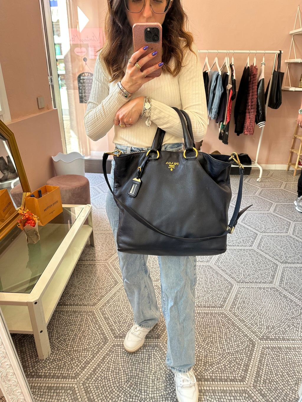 Borsa Prada Two Way shopper