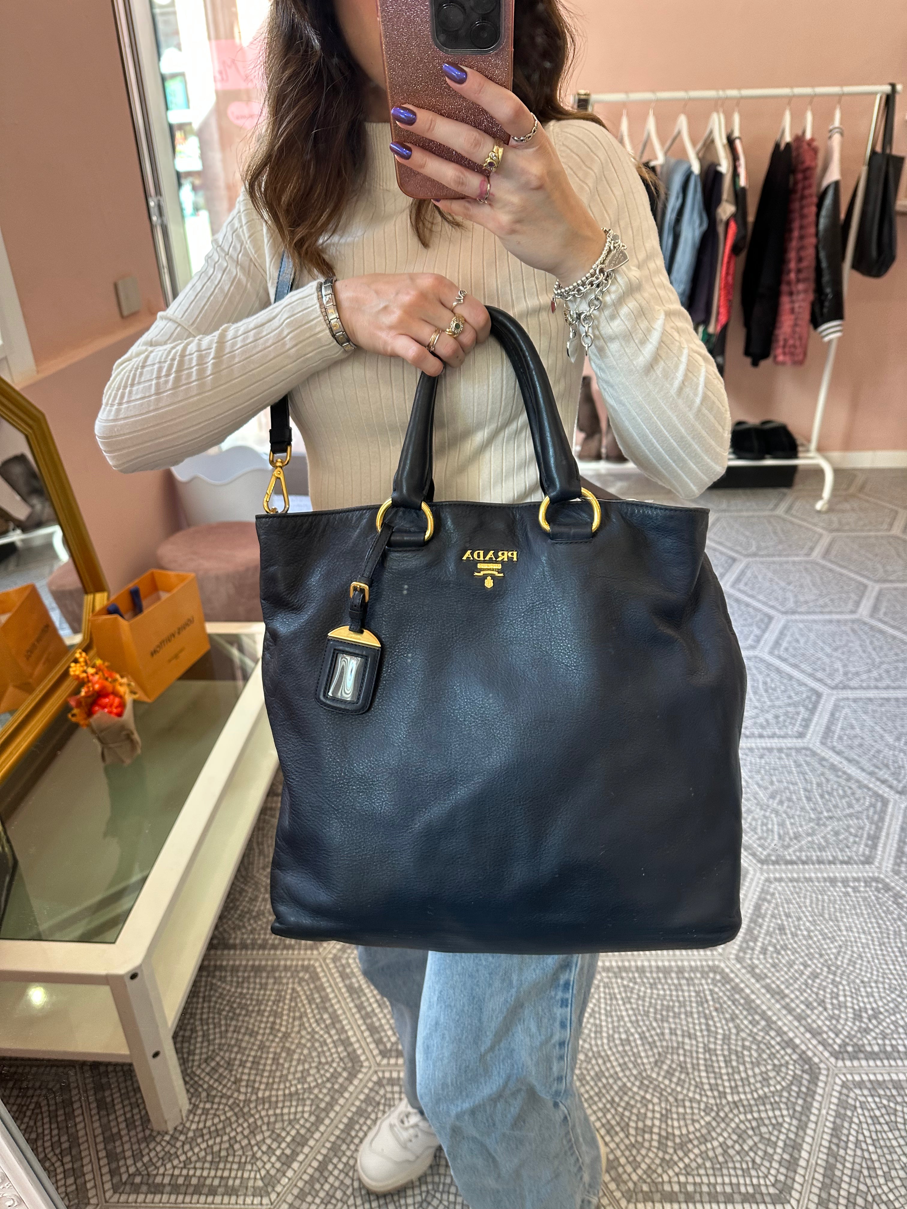 Borsa Prada Two Way shopper