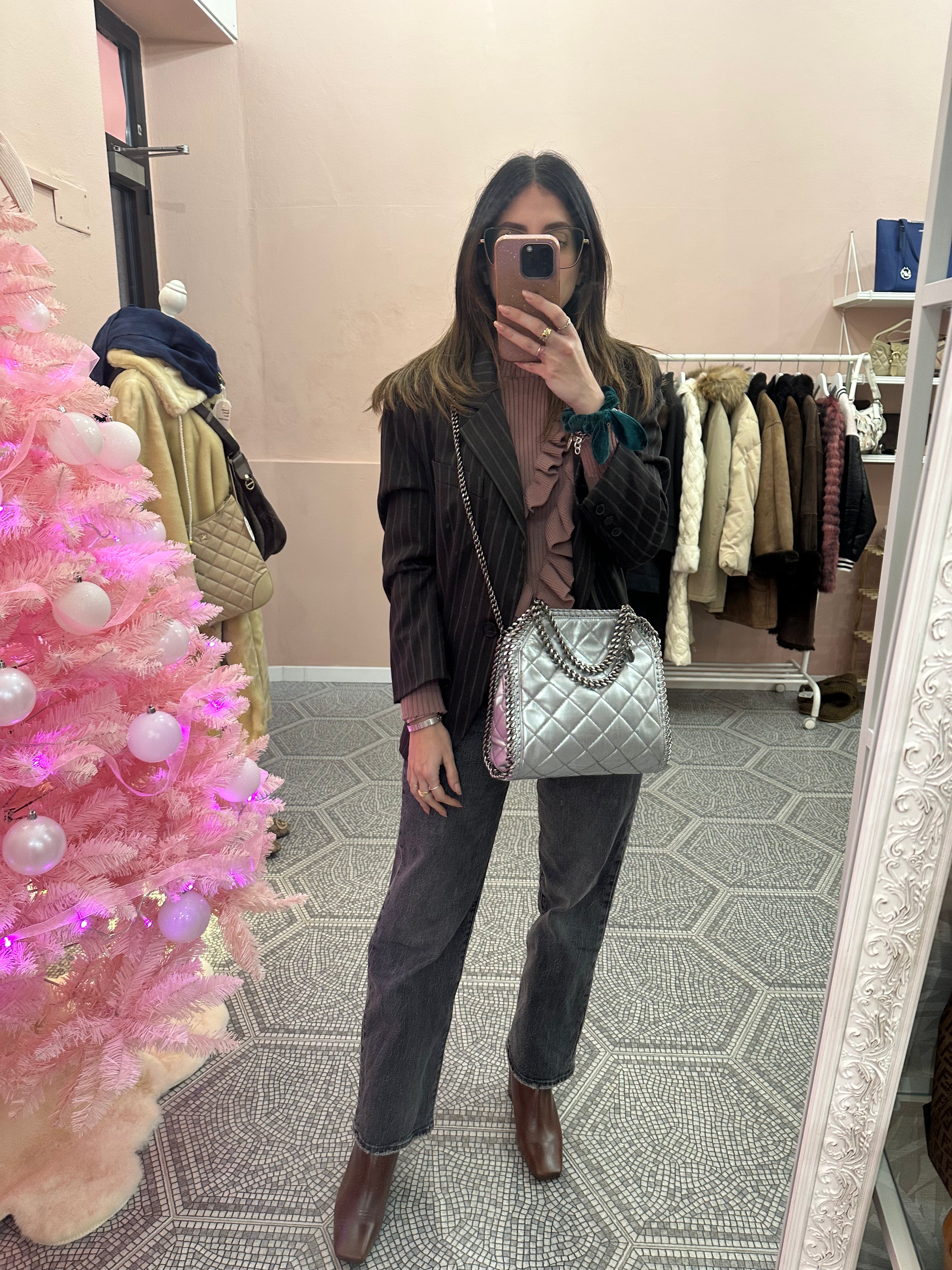 Borsa Falabella Stella McCartney mini metallic