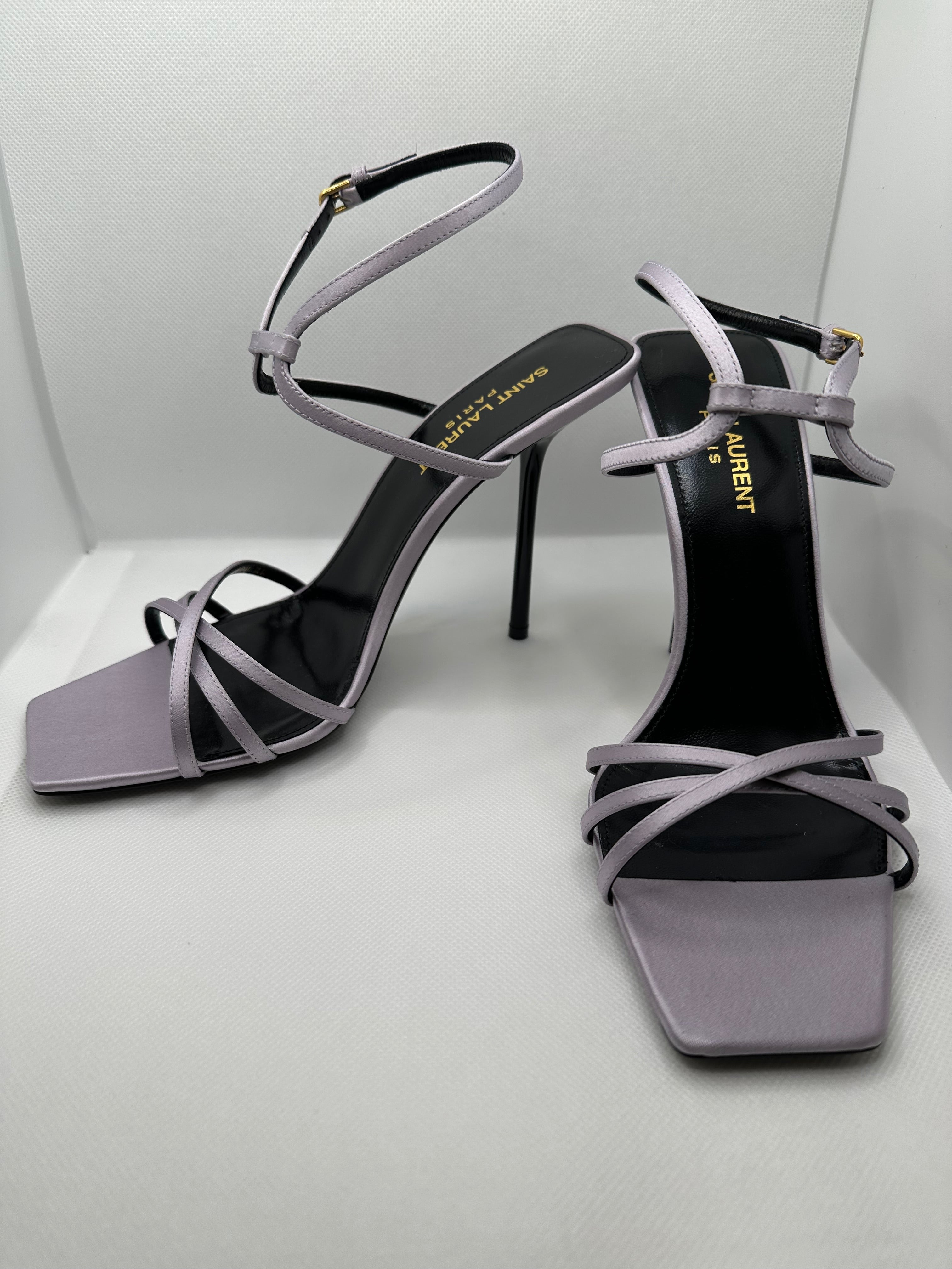 Sandali tacco Saint Laurent lilla