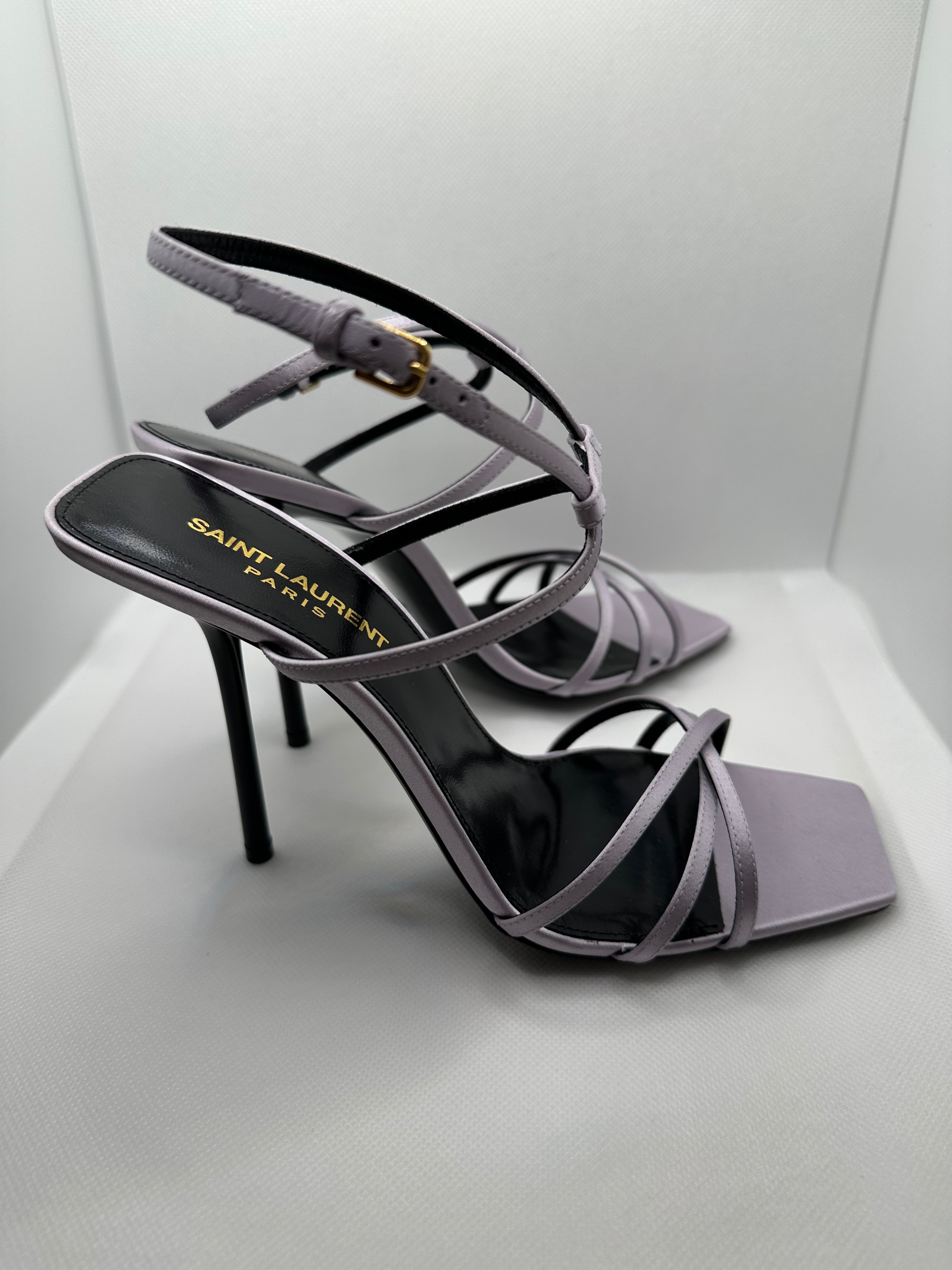 Sandali tacco Saint Laurent lilla