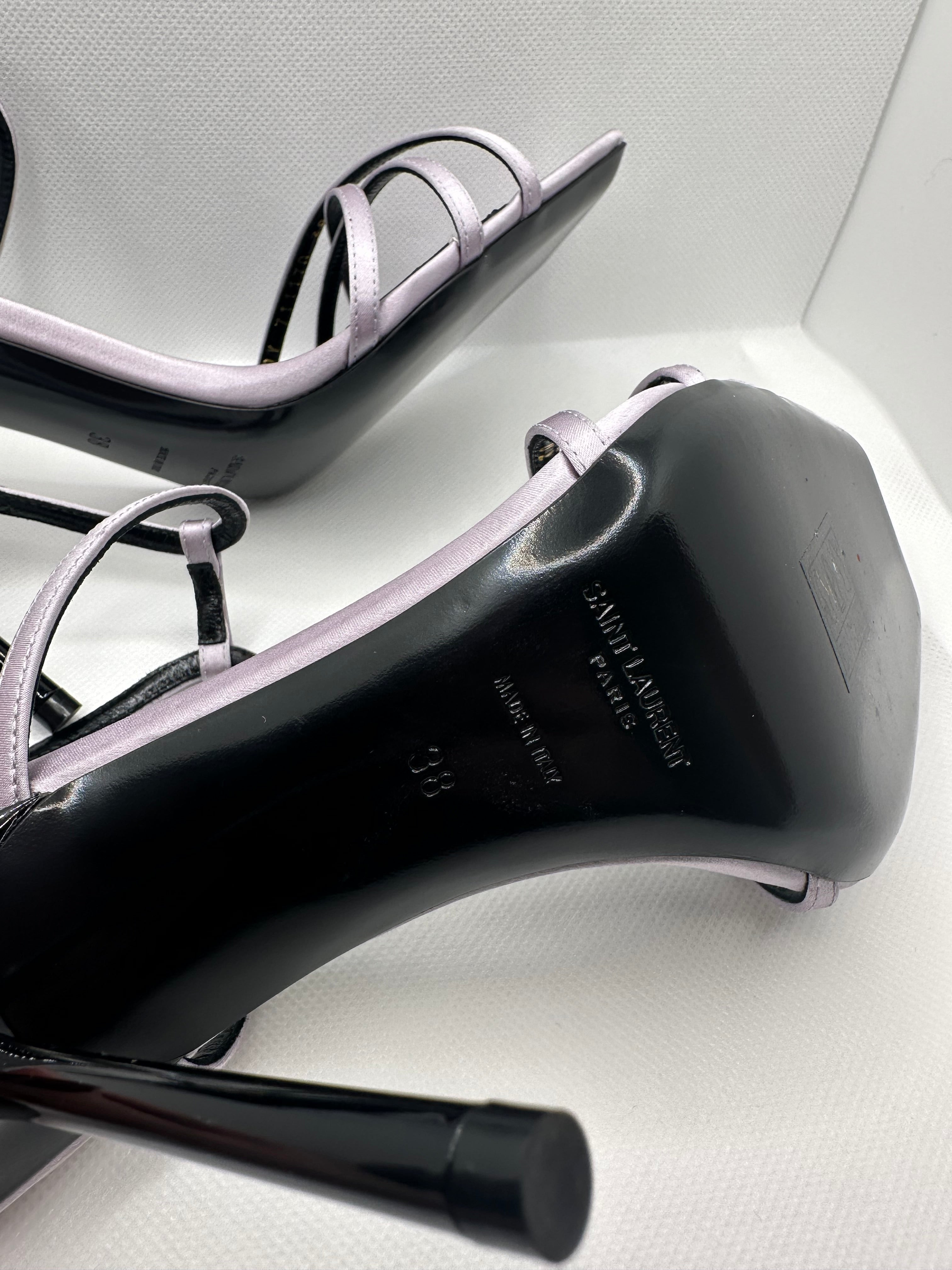 Sandali tacco Saint Laurent lilla