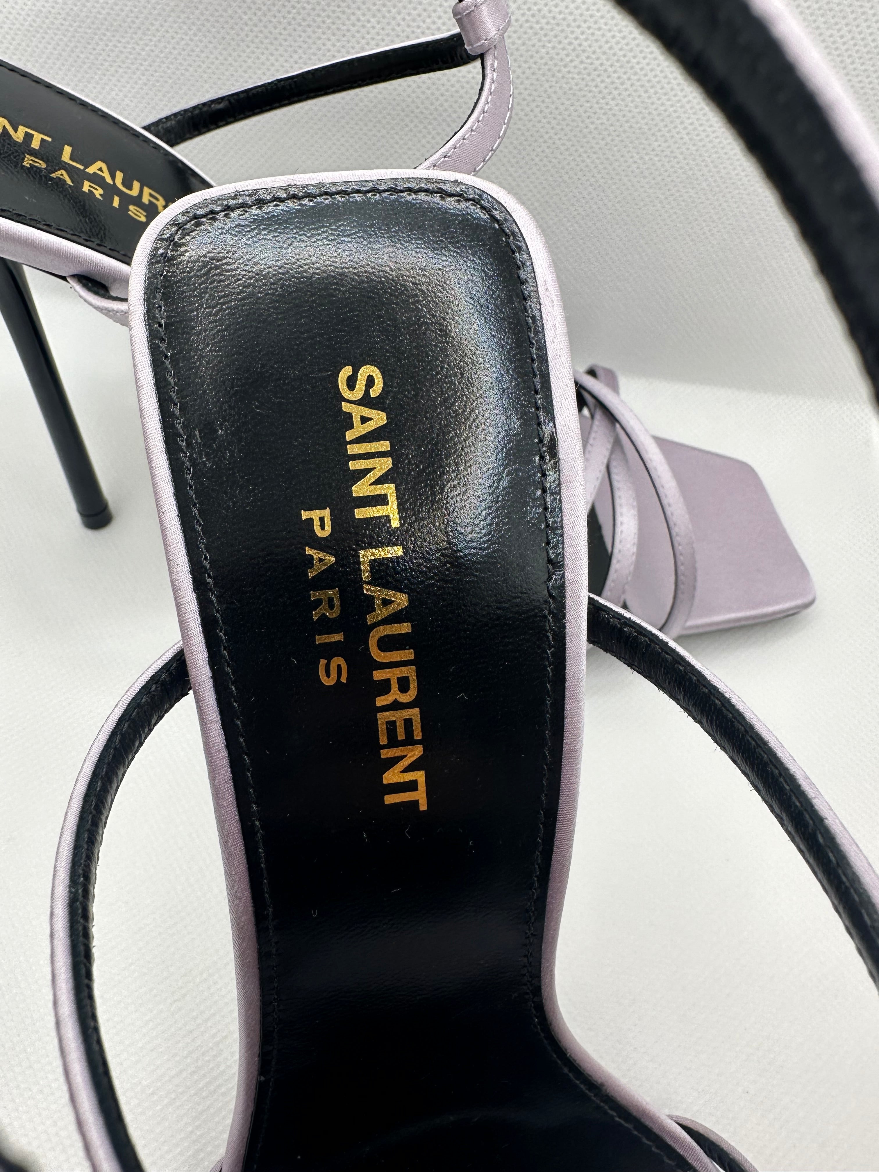 Sandali tacco Saint Laurent lilla