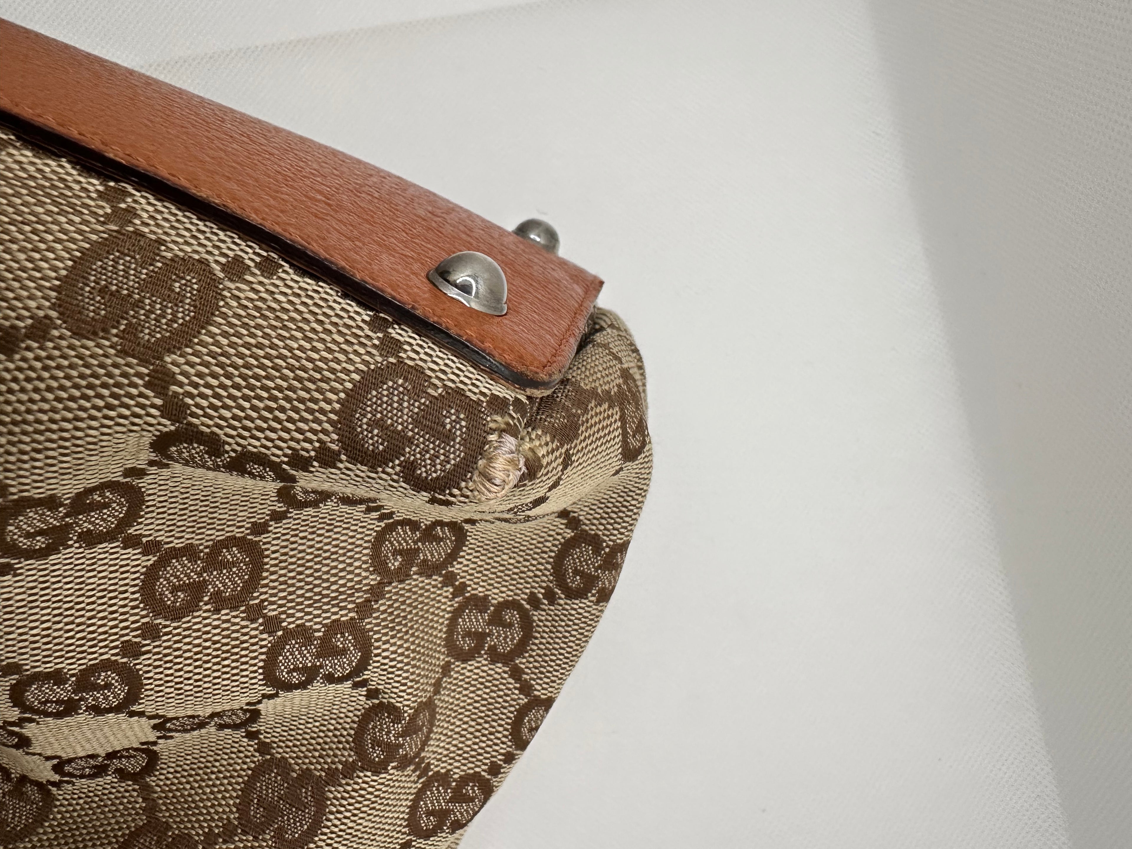 Borsa Gucci eclipse shopper media marrone