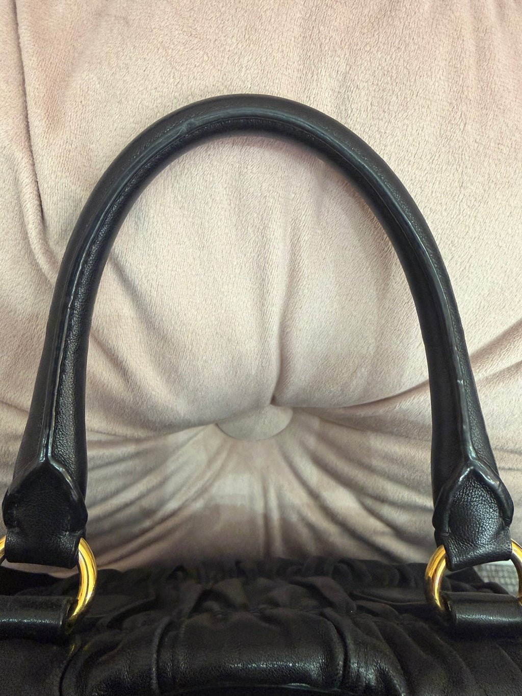 Borsa Prada shopper pelle matelassé nera