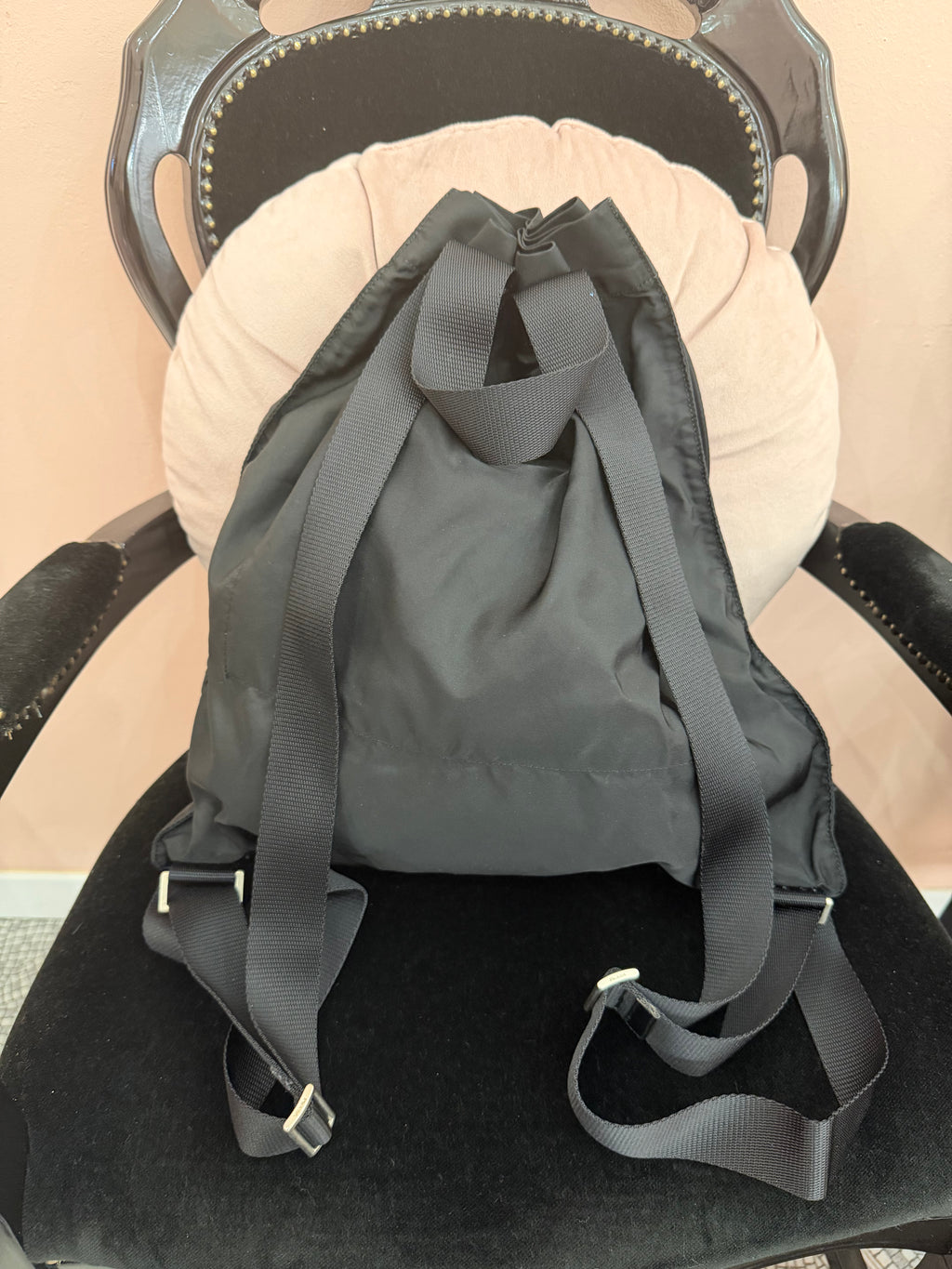 Zaino Prada sacca nylon nero